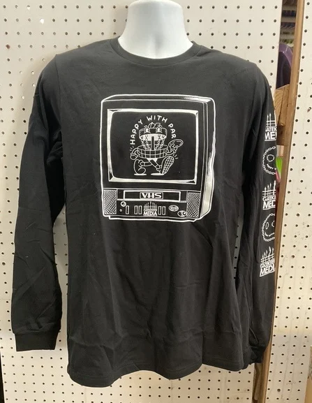 624357 Gatekeeper Media, Happy with Par Long sleeve Tee-Shirt - Black, Large