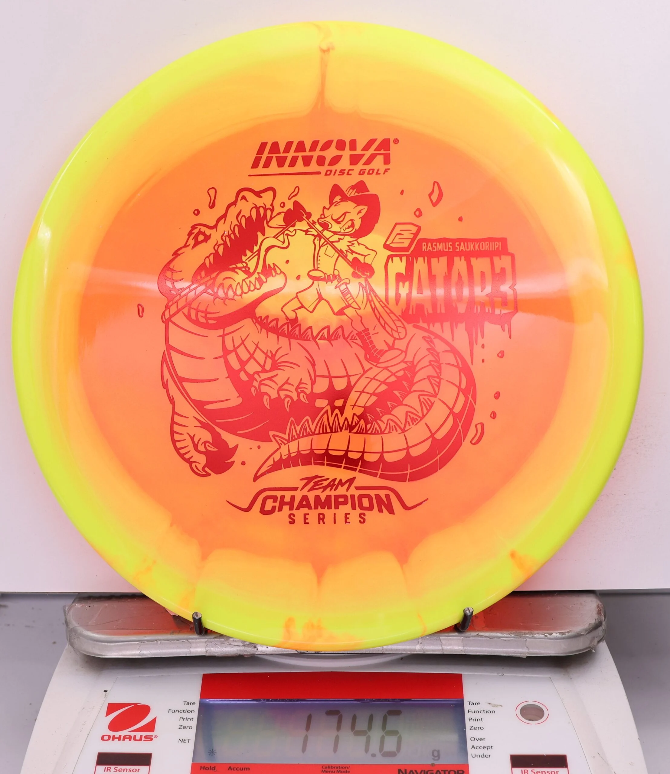 628809 Halo Champion Gator3, Rasmus Saukkoriipi 2026 Tour Series - #12 Yellow-Orange, 175