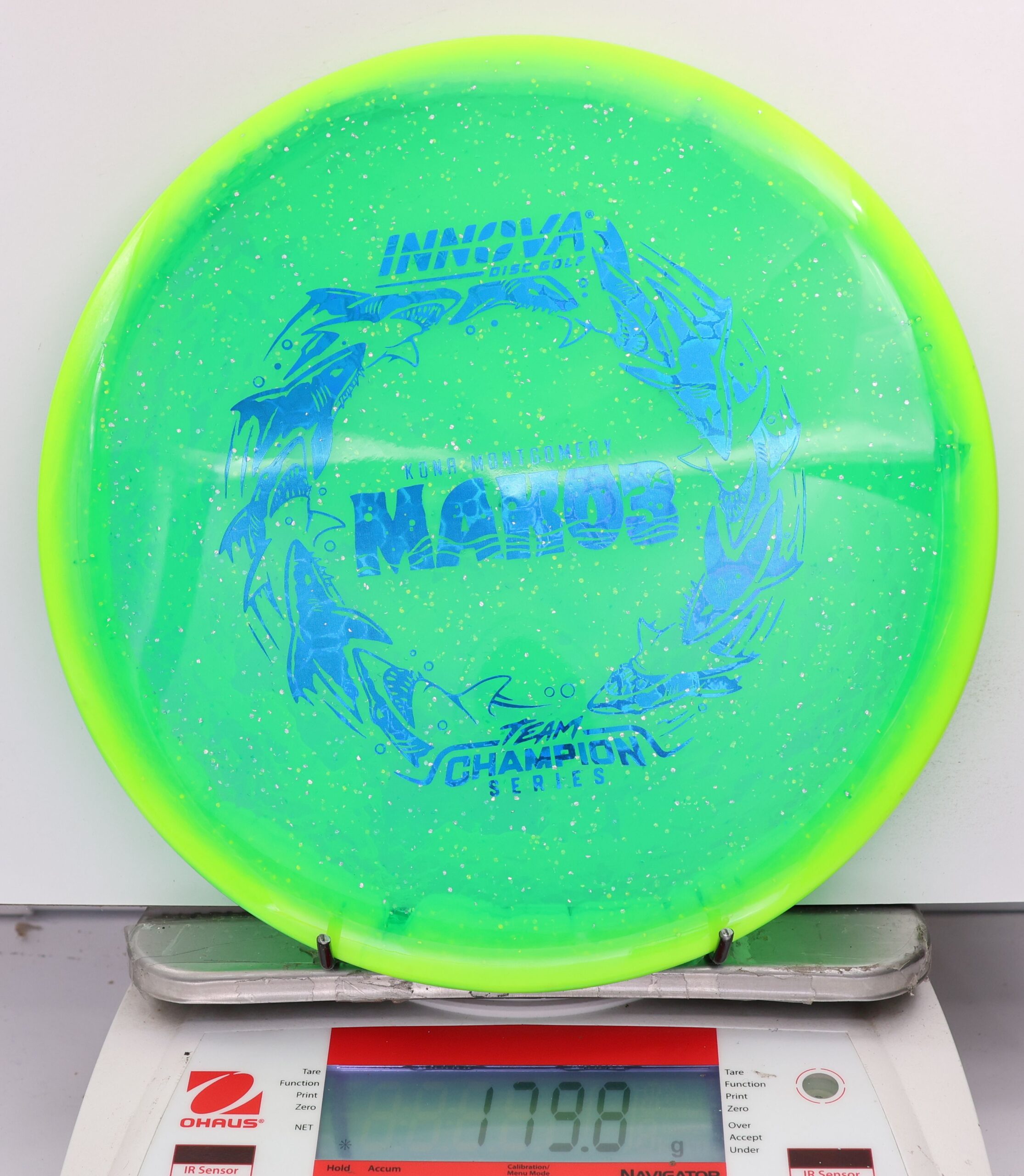 628926 Metal Flake Halo Champion Mako3, Kona Montgomery 2026 Tour Series - #09 NYellow-Teal, 180