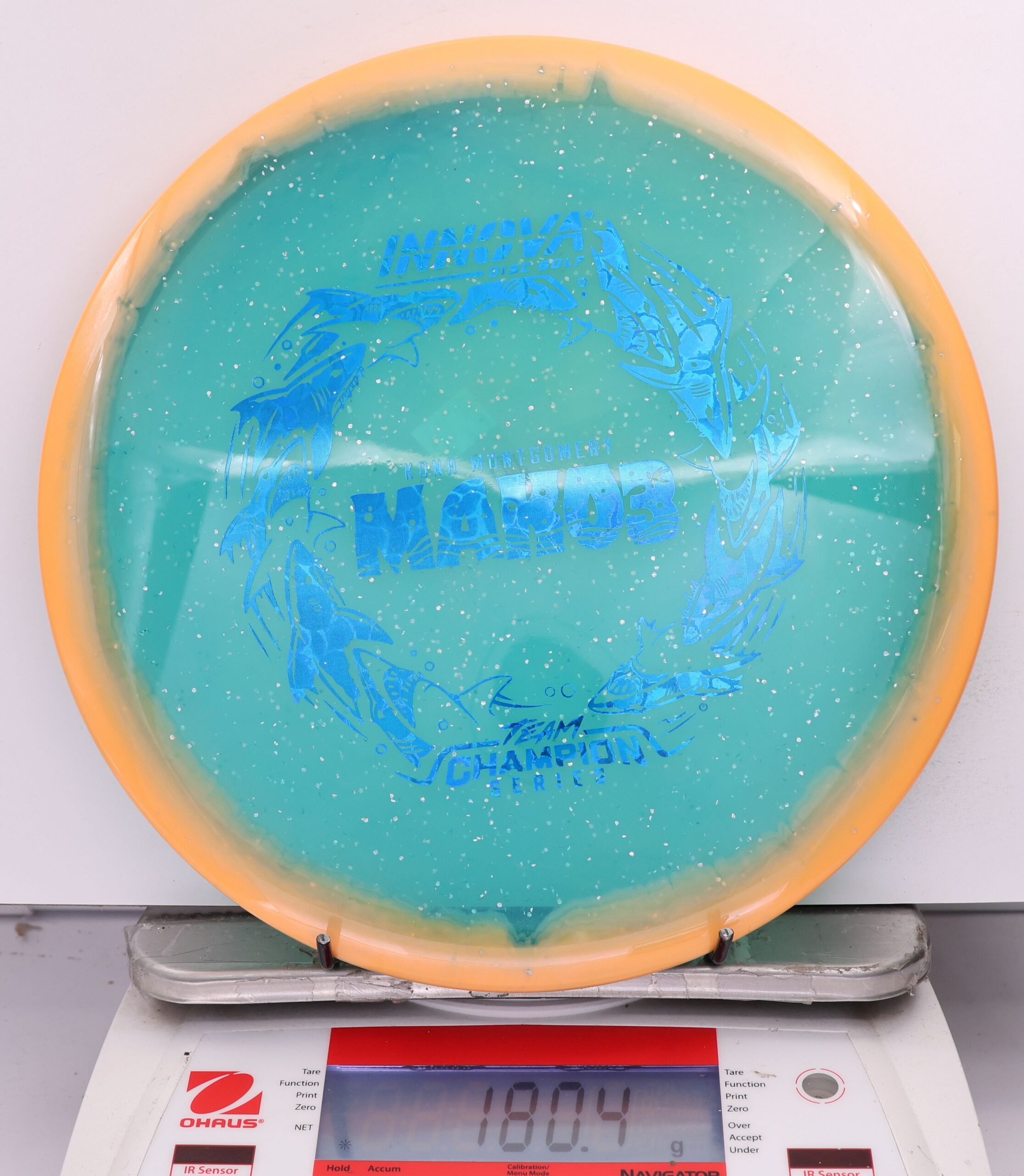 628928 Metal Flake Halo Champion Mako3, Kona Montgomery 2026 Tour Series - #11 Orange-Teal, 180