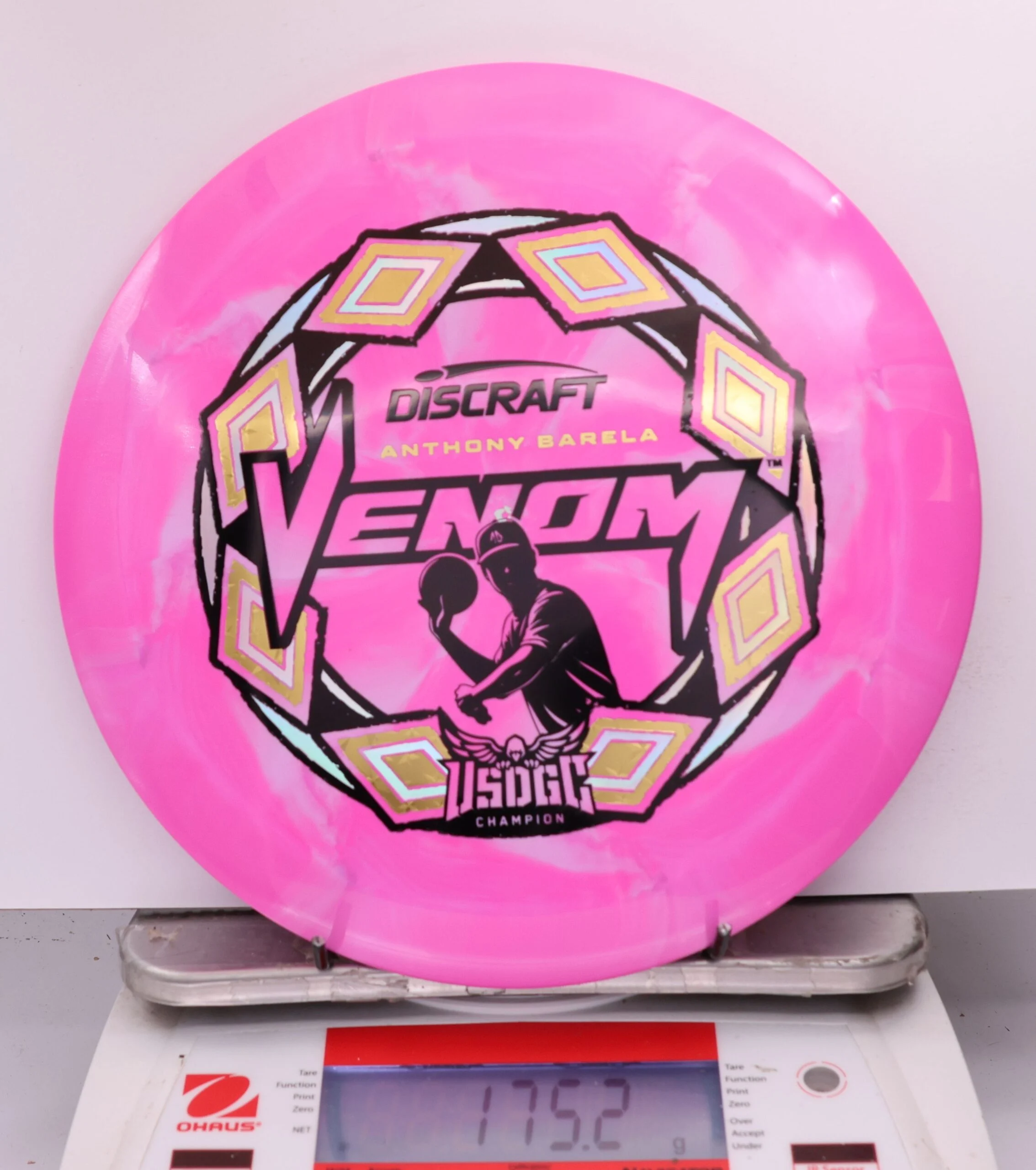 635199 ESP Swirl Venom, Anthony Barela 2025 USDGC Champion - #31 Pink, 175