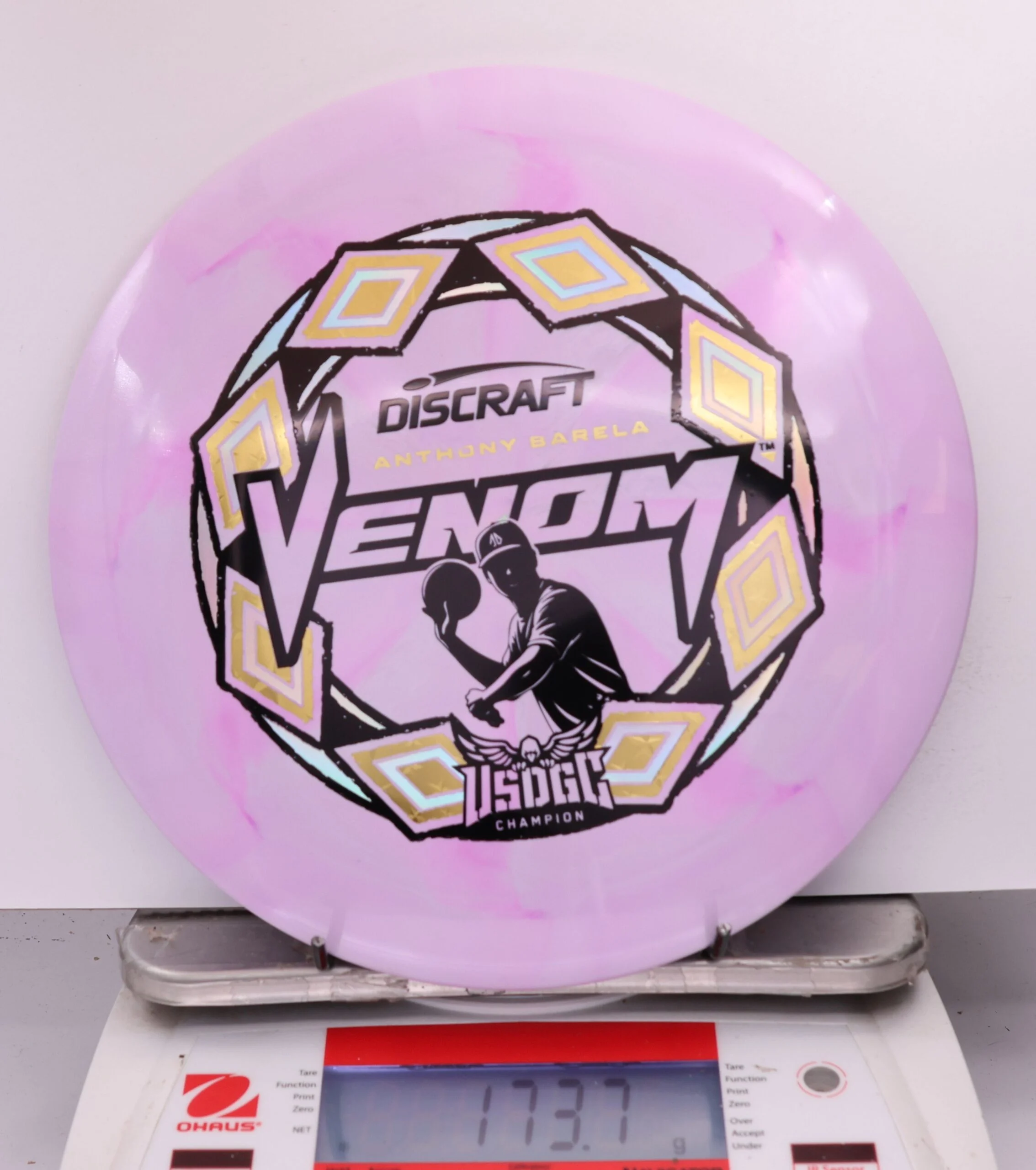 635212 ESP Swirl Venom, Anthony Barela 2025 USDGC Champion - #35 PurplePink, 174