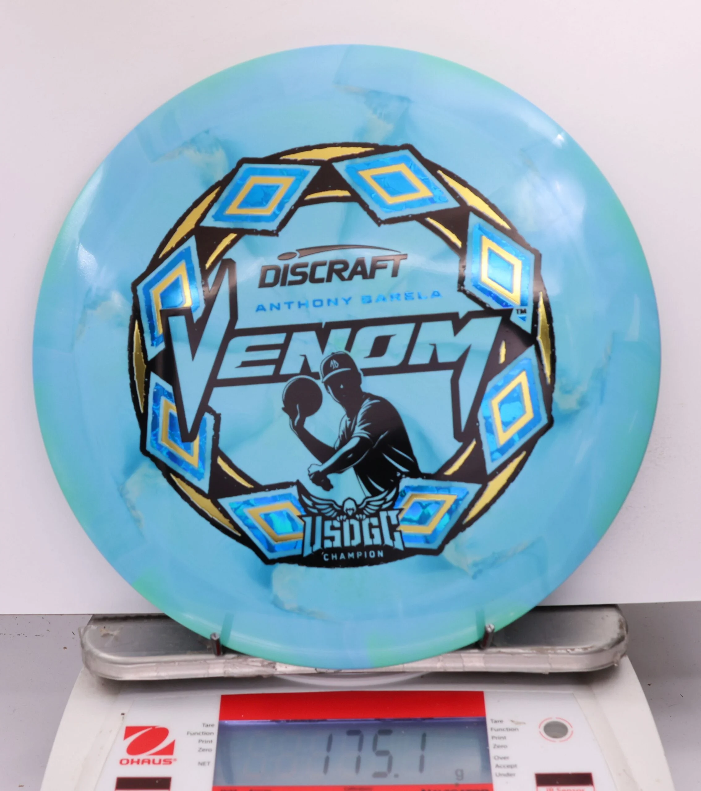 635215 ESP Swirl Venom, Anthony Barela 2025 USDGC Champion - #38 Blue, 175