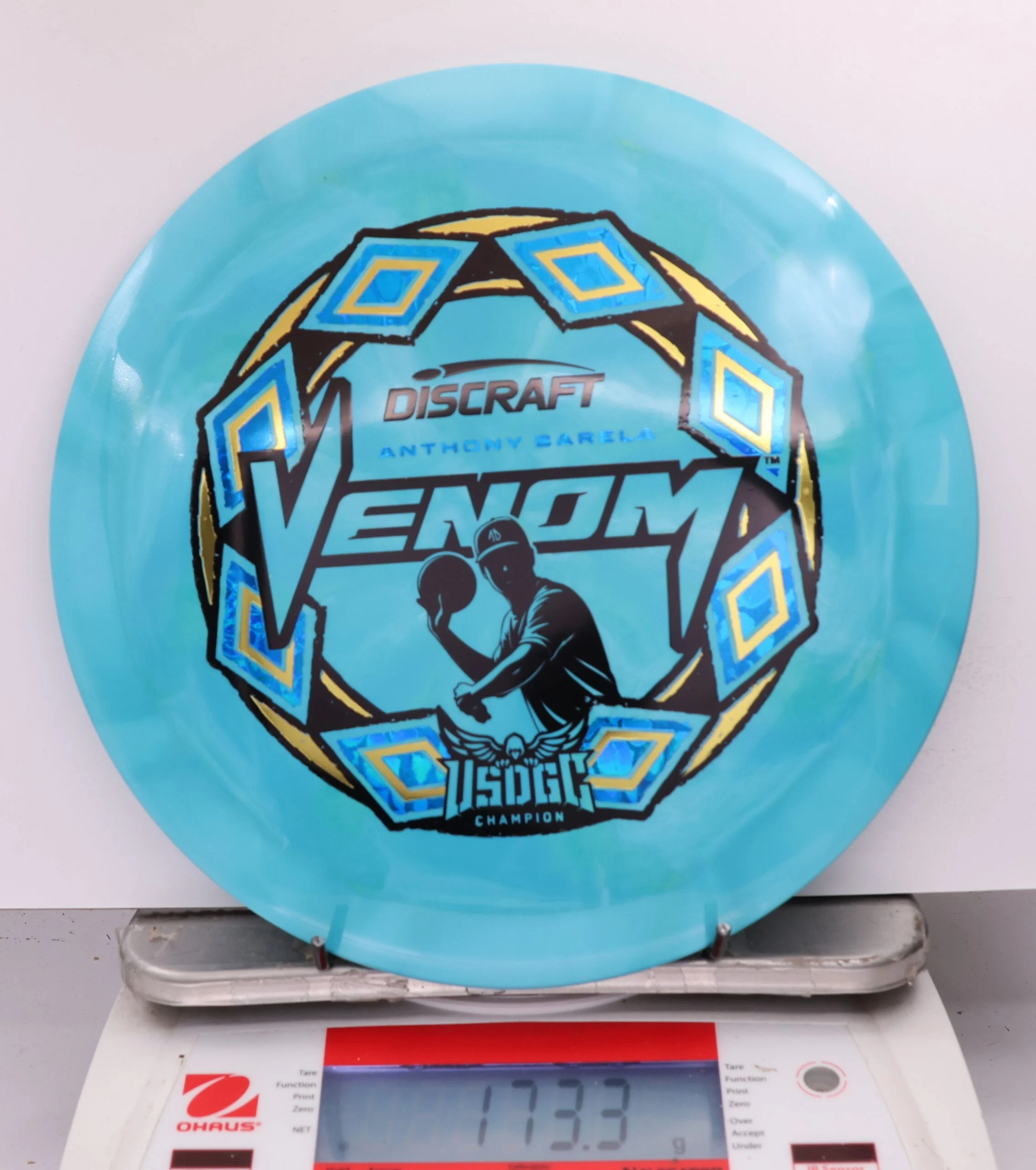 635216 ESP Swirl Venom, Anthony Barela 2025 USDGC Champion - #39 Blue, 173