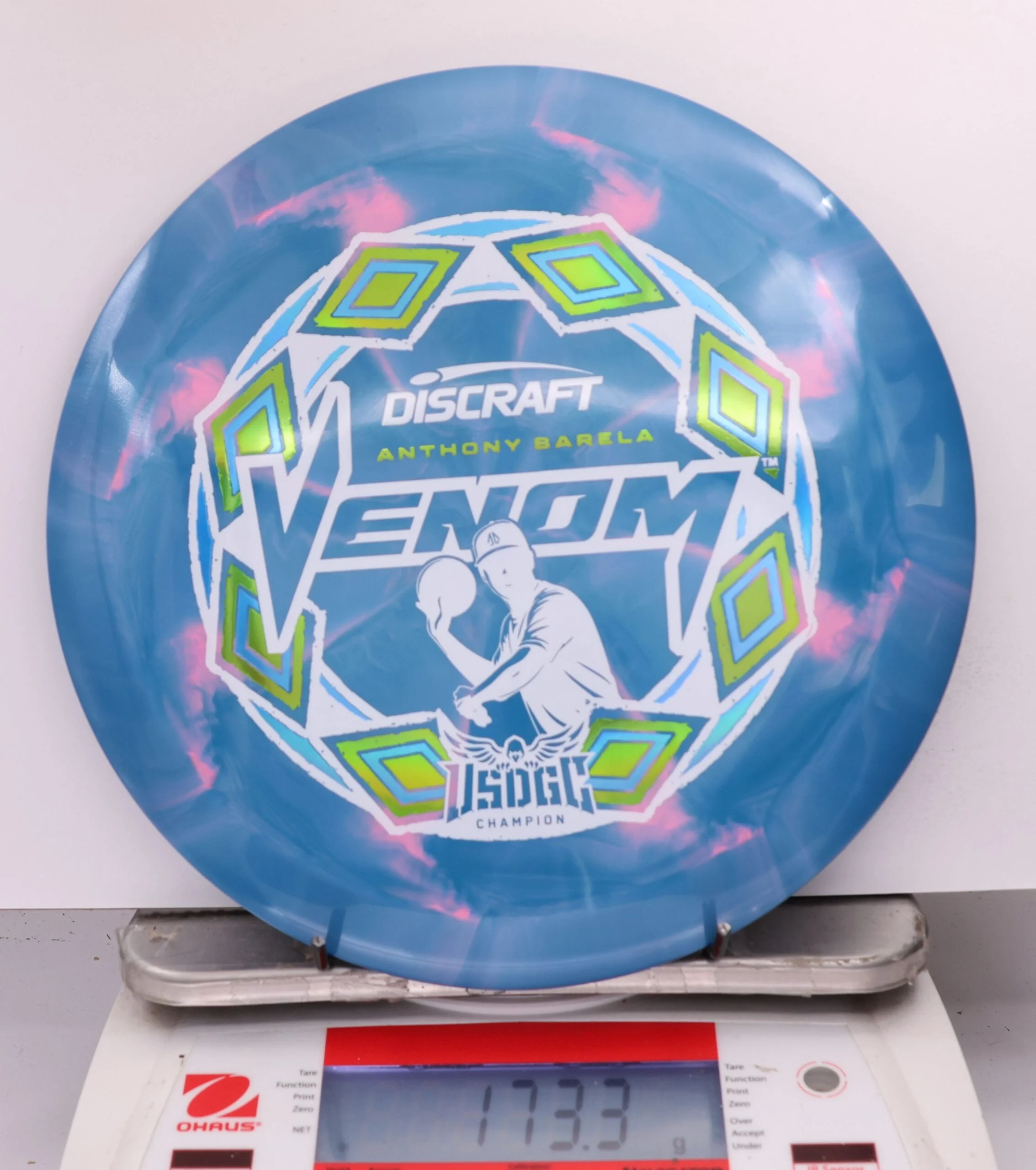 635226 ESP Swirl Venom, Anthony Barela 2025 USDGC Champion - #40 BluyePink, 173