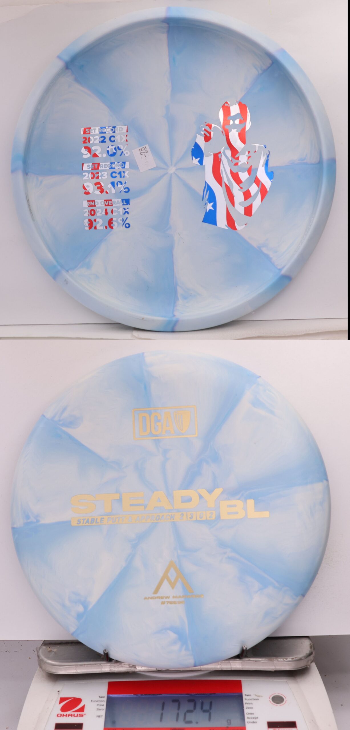 635529 D-Line Swirl Stone Steady BL, Andrew Marwede Bottom Stamp - #28 LtBlue, 172