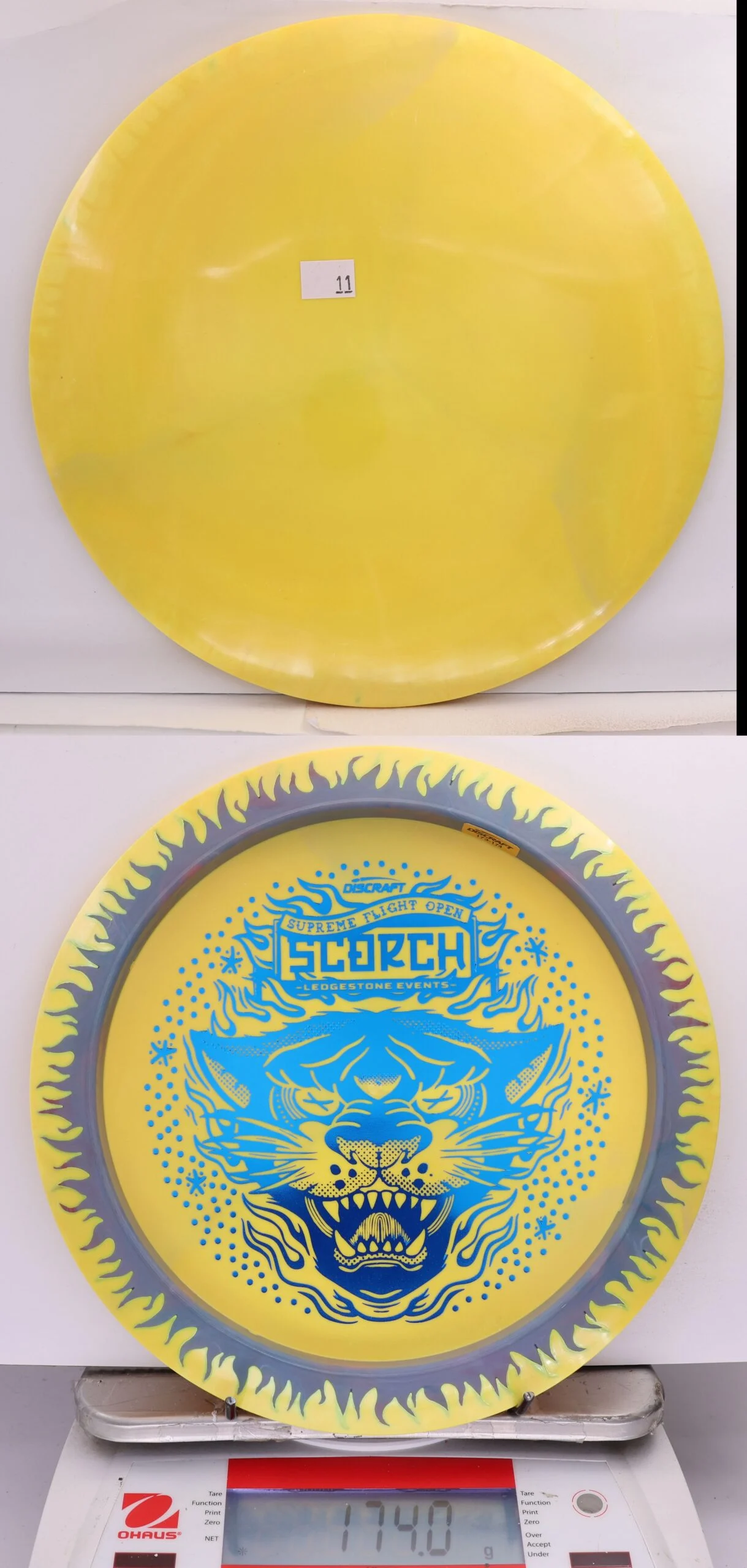 663041 ESP Swirl Fuzed Line Scorch, Bottom Stamp - 2026 Supreme Flight Open - #11 Yellow-Blurple, 174