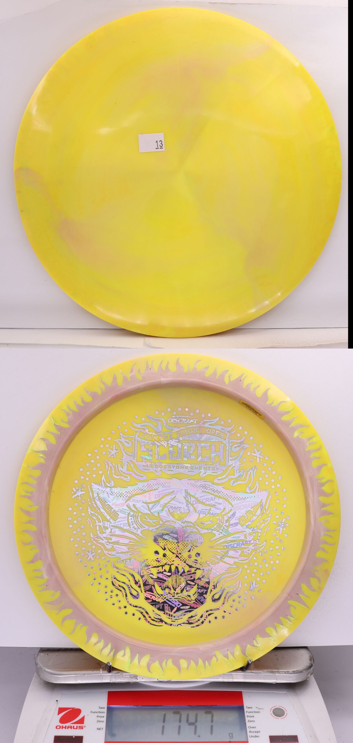 663072 ESP Swirl Fuzed Line Scorch, Bottom Stamp - 2026 Supreme Flight Open - #13 Yellow-TanPink, 175