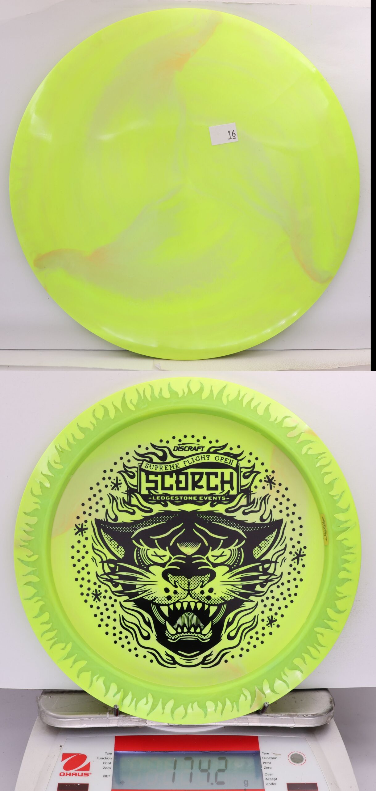 663075 ESP Swirl Fuzed Line Scorch, Bottom Stamp - 2026 Supreme Flight Open - #16 NGrellow-LtGreen, 174