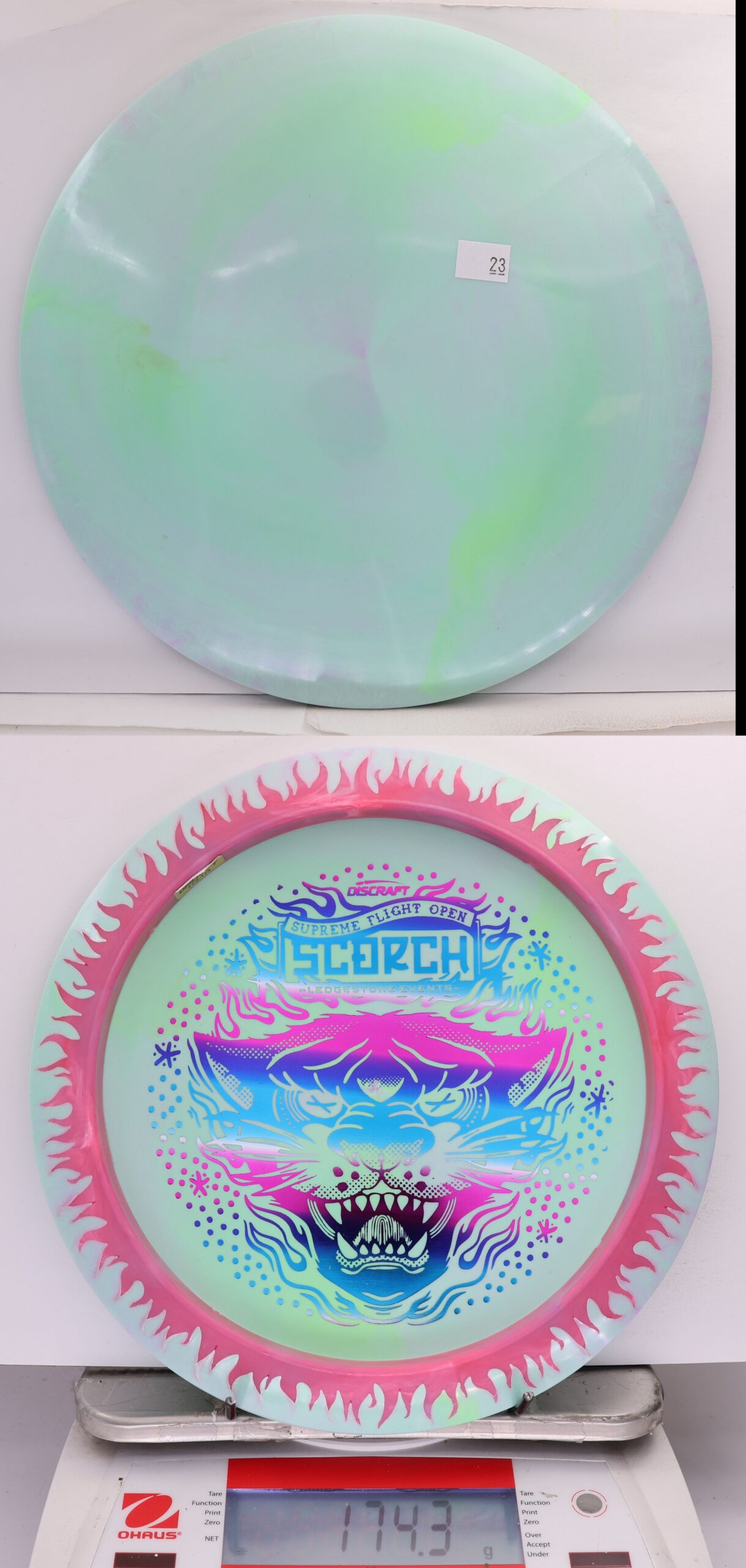 663140 ESP Swirl Fuzed Line Scorch, Bottom Stamp - 2026 Supreme Flight Open - #23 GrayTeal-Magenta, 174
