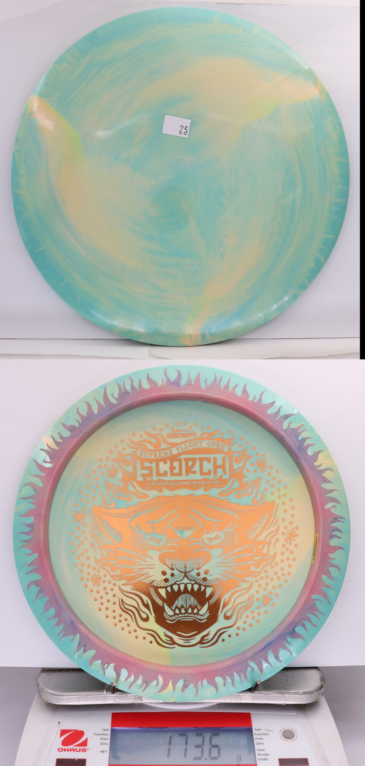 663142 ESP Swirl Fuzed Line Scorch, Bottom Stamp - 2026 Supreme Flight Open - #25 BlueYello-PnkPurp, 174