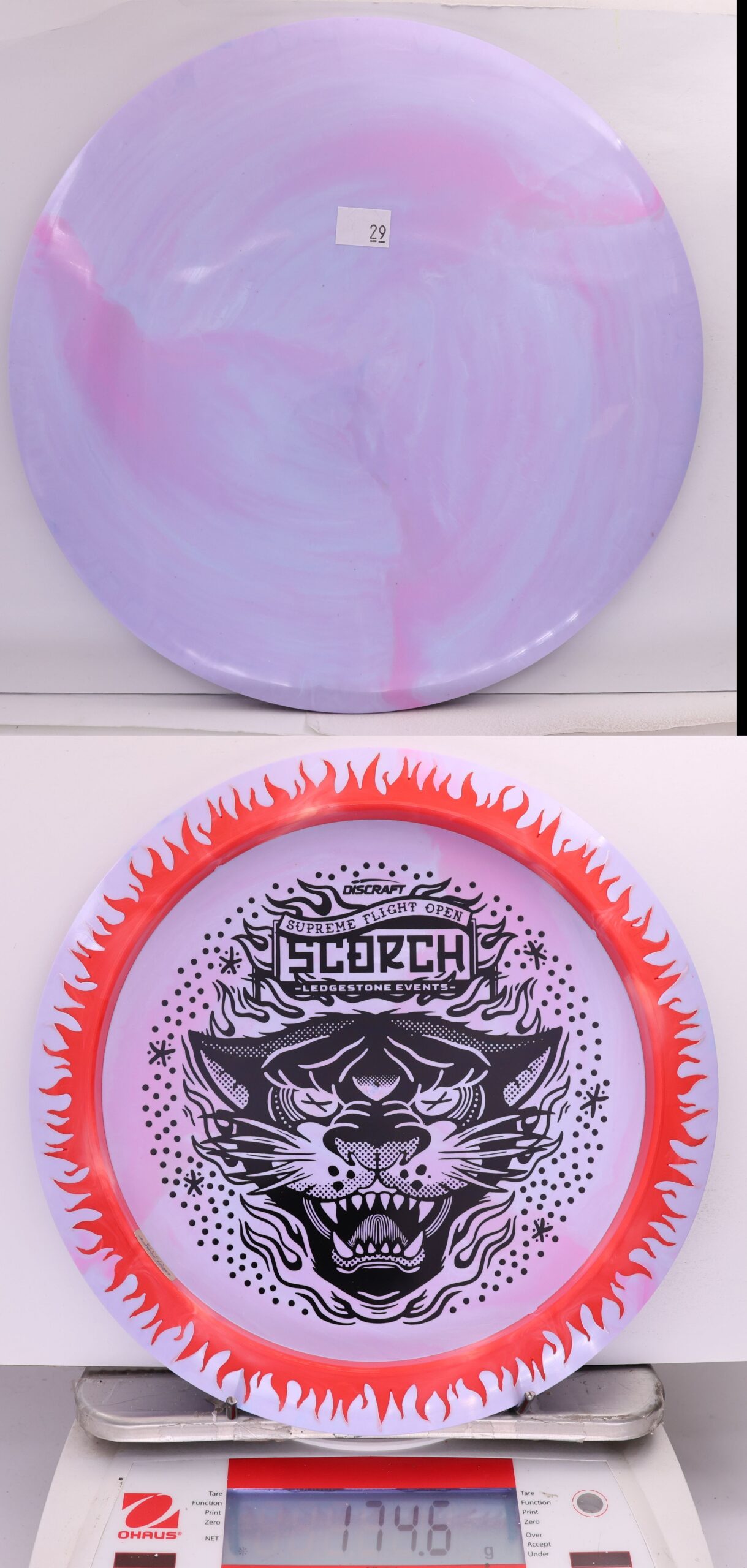 663175 ESP Swirl Fuzed Line Scorch, Bottom Stamp - 2026 Supreme Flight Open - #29 LtPurple-Red, 175