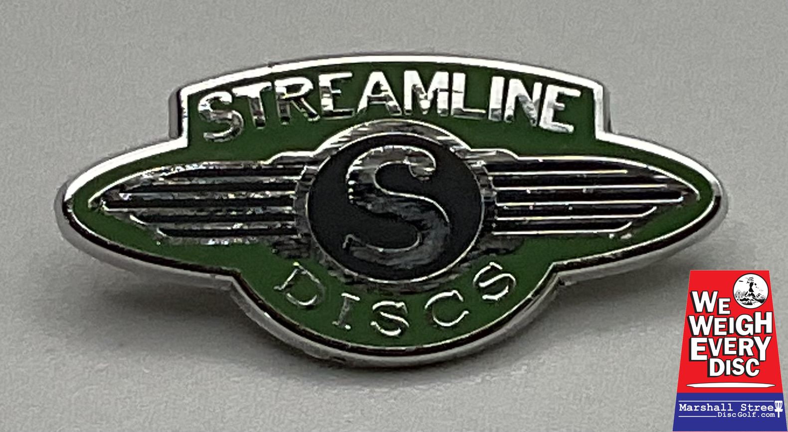 681634 Streamline Hard Enamel Pin - GreenSilver