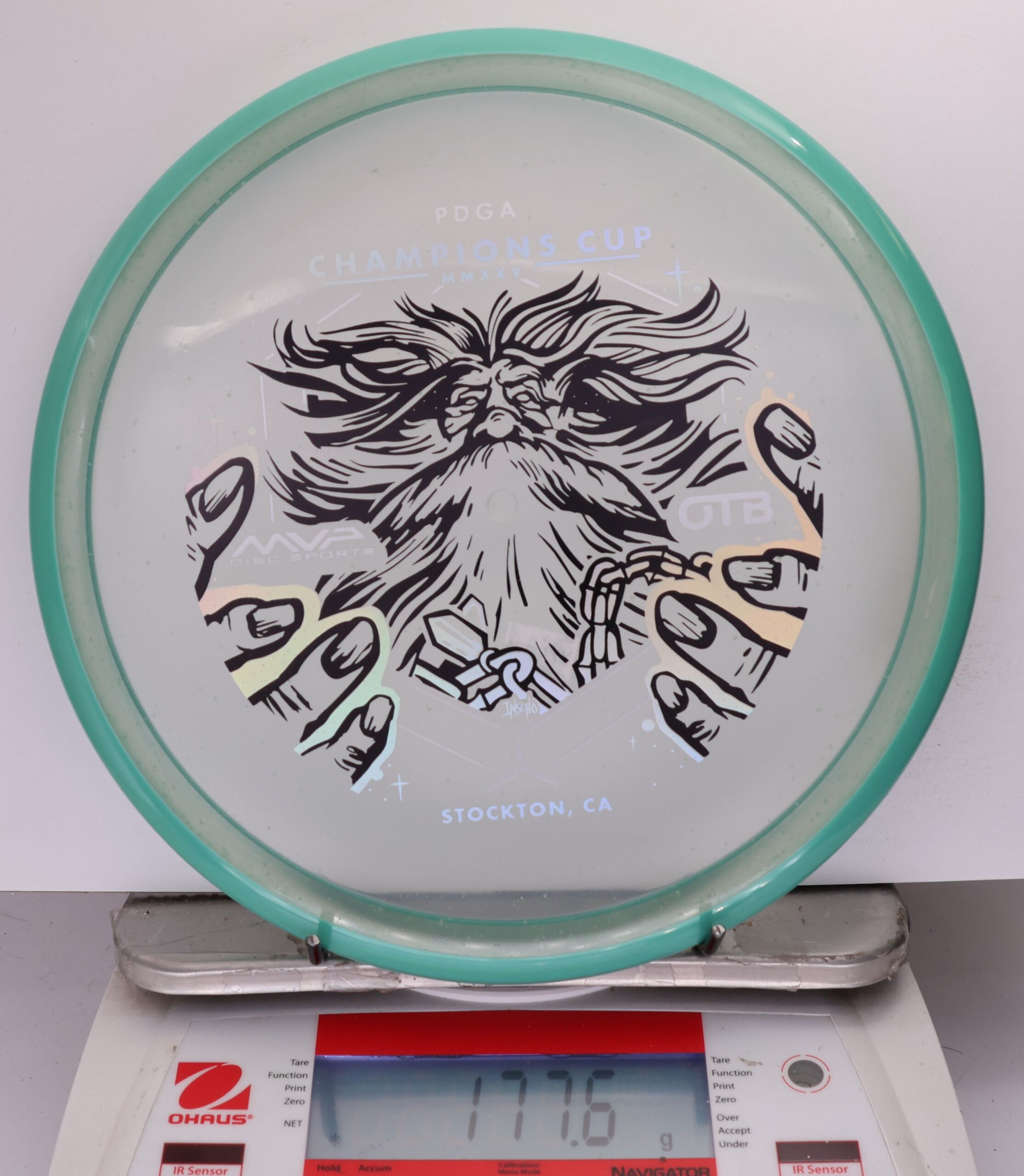 699610 Particle Glow Proton Hex, PDGA Champions Cup 2025 - #366 Teal-Clear, 178