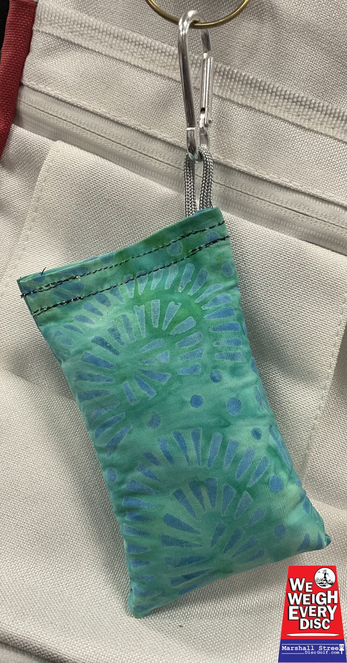 711650 Clay Bags with Carabiner - Green Blue, Clay Bags