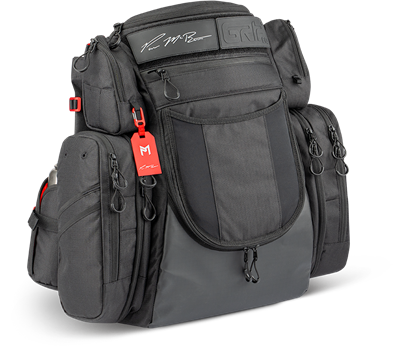 720742 GripEQ MB-PX1 Disc Golf Bag, Paul McBeth Signature Series - Black, 23+Capacity