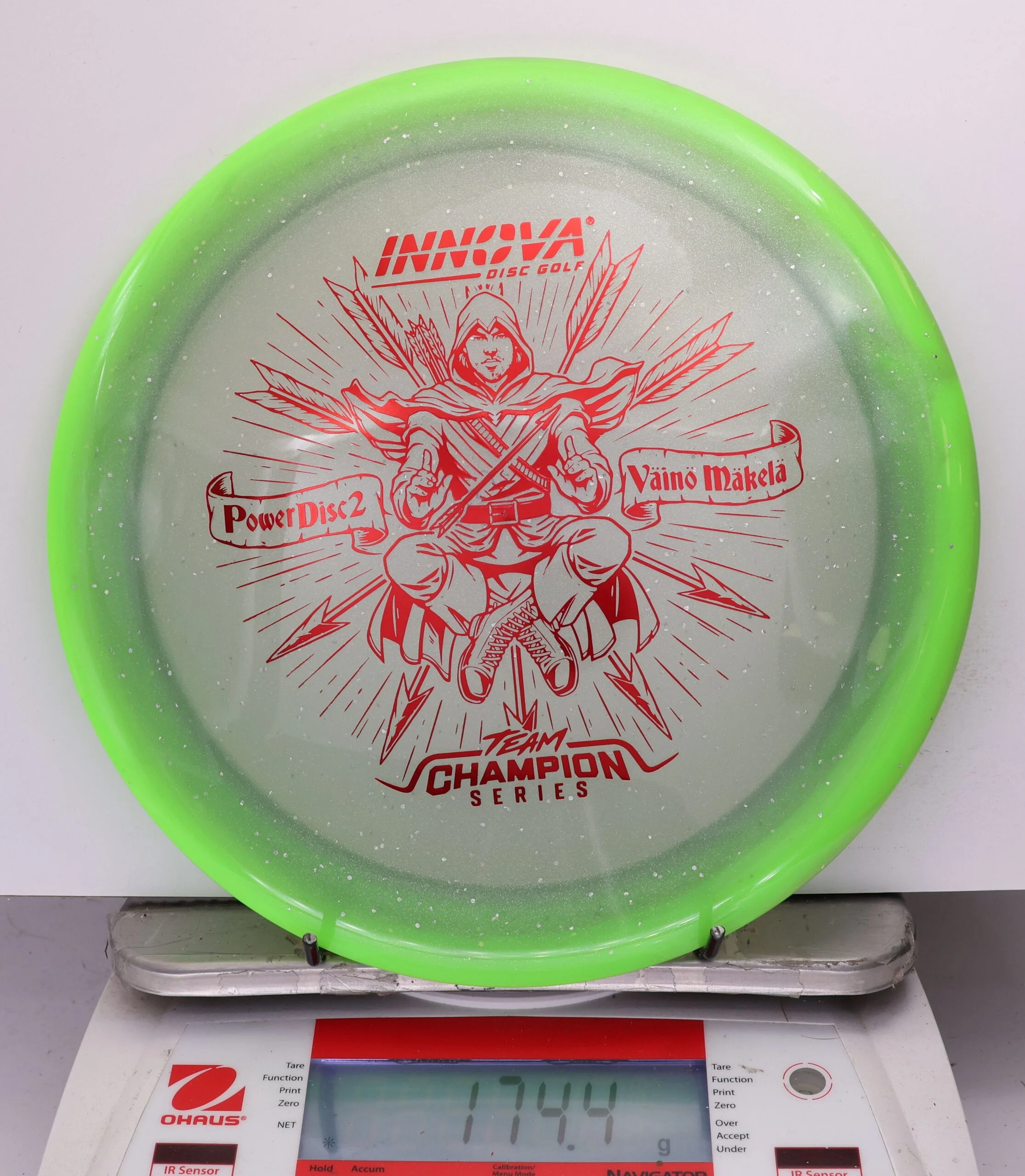 735228 Moondust Halo Champion Power Disc 2, Vaino Makela 2026 Tour Series - #777 NGreen-Gray, 174