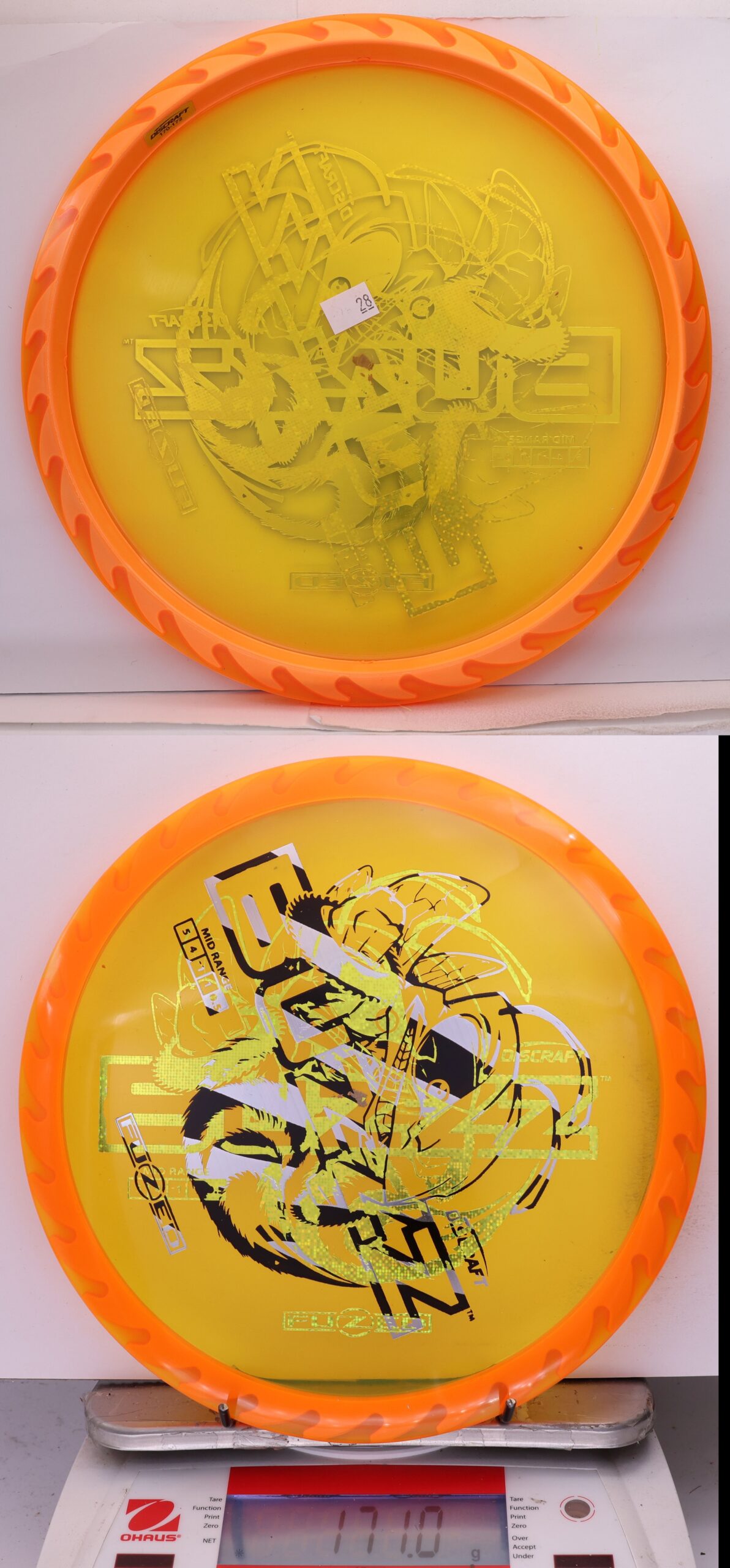 756123 X-Out Fuzed Line Buzzz - Buzzzsaw - #28 Yellow-Orange, 171