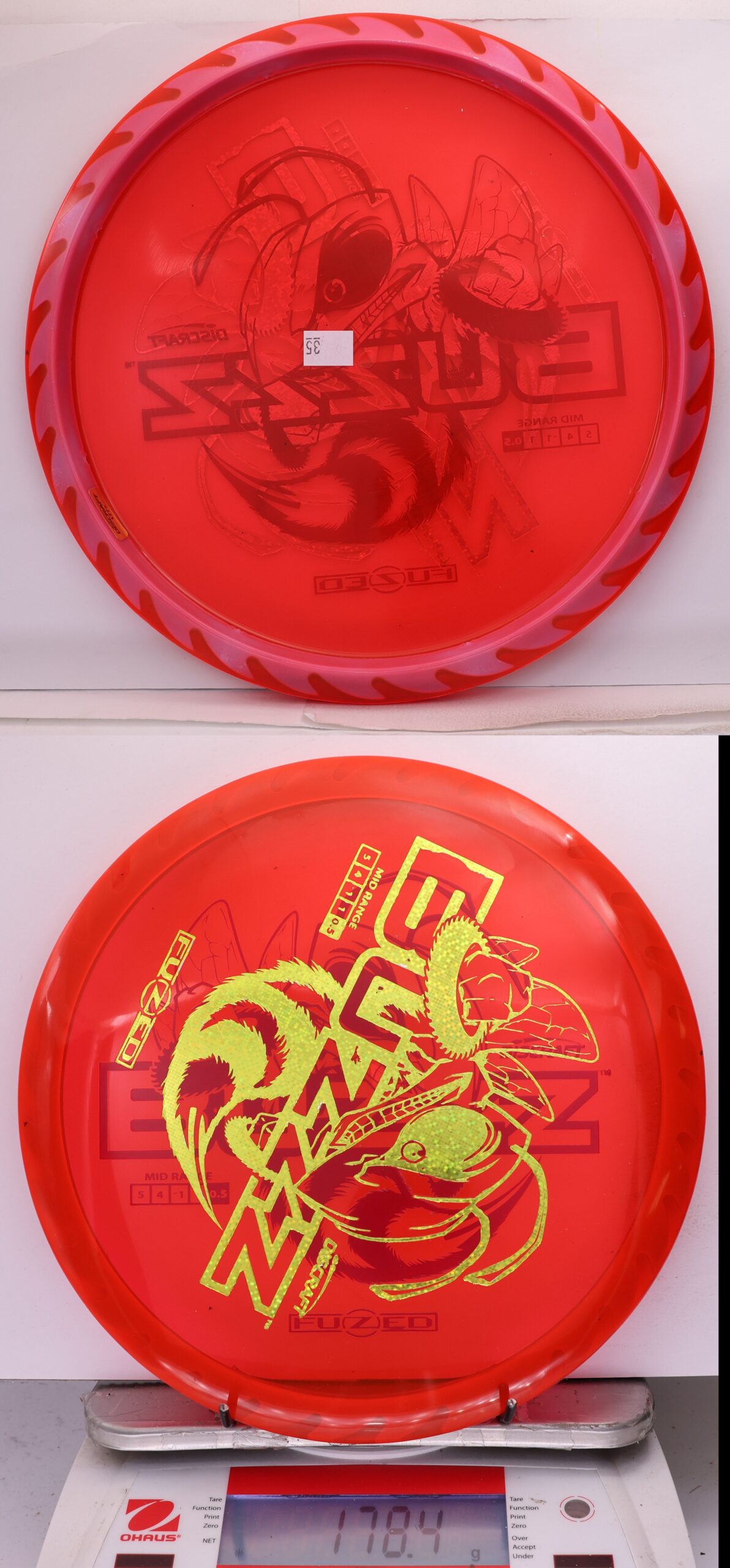 756216 X-Out Fuzed Line Buzzz - Buzzzsaw - #35 Red-RedPink, 178