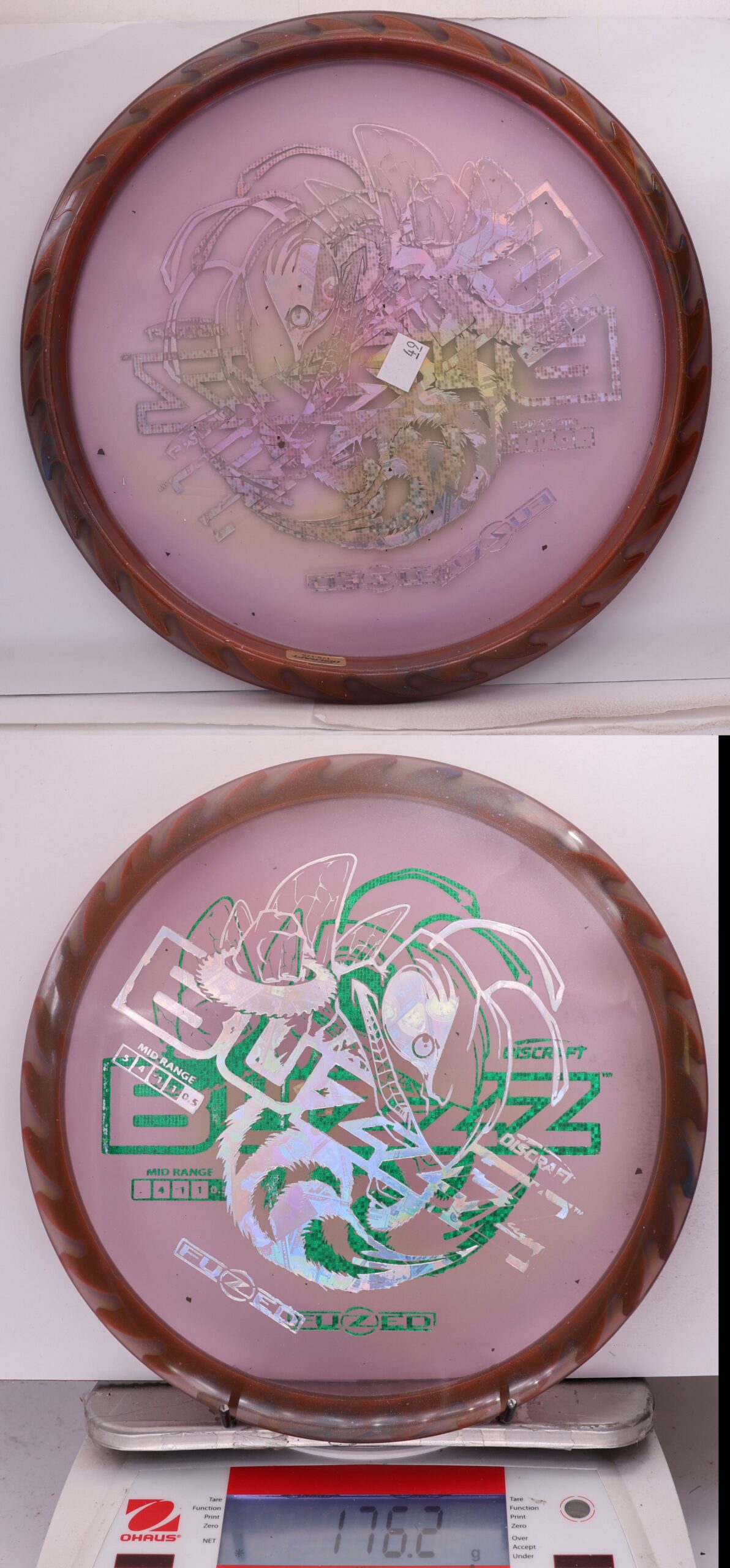 756359 X-Out Fuzed Line Buzzz - Buzzzsaw - #49 LrPurpGrlo-BrownOrng, 176