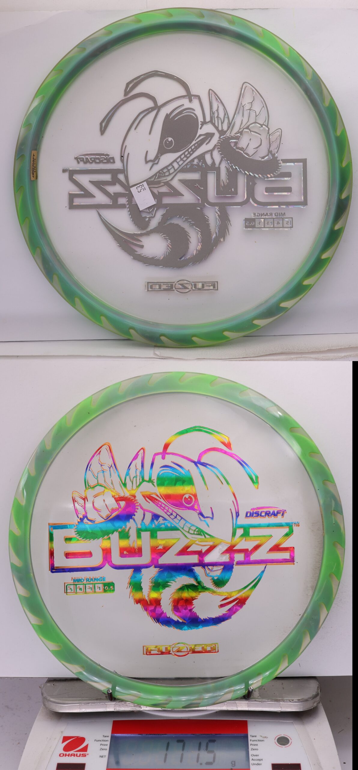 756363 X-Out Fuzed Line Buzzz - Buzzzsaw - #53 Clear-GreenTeal, 172