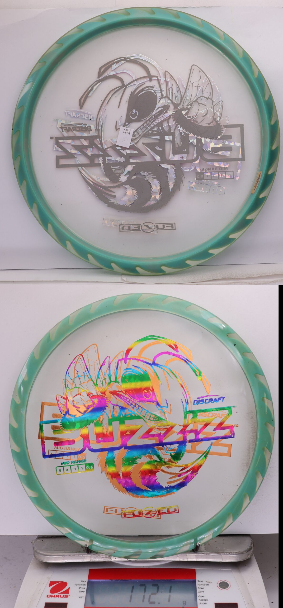 756407 X-Out Fuzed Line Buzzz - Buzzzsaw - #54 Clear-Teal, 172