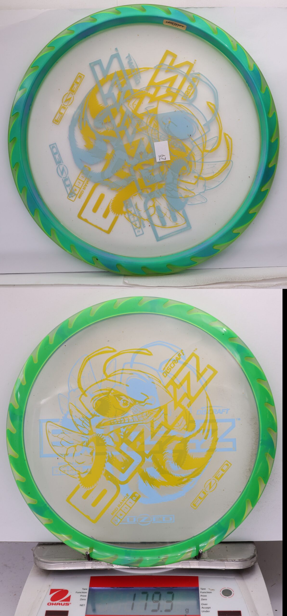 756506 X-Out Fuzed Line Buzzz - Buzzzsaw - #67 Clear-GreenBlue, 179