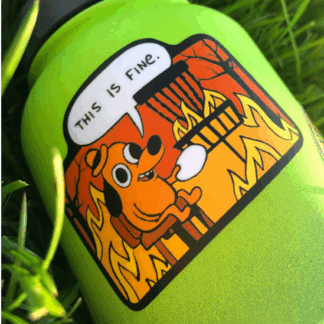This Is Fine Disc Golf Sticker