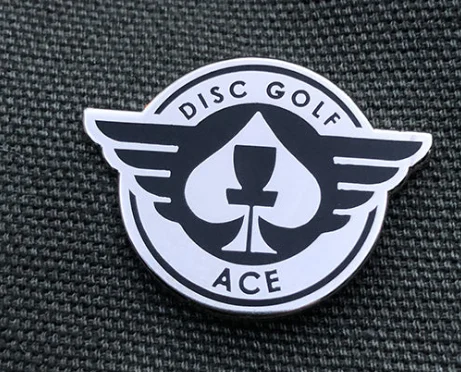 756731 ACE Disc Golf Pin - Black Silver