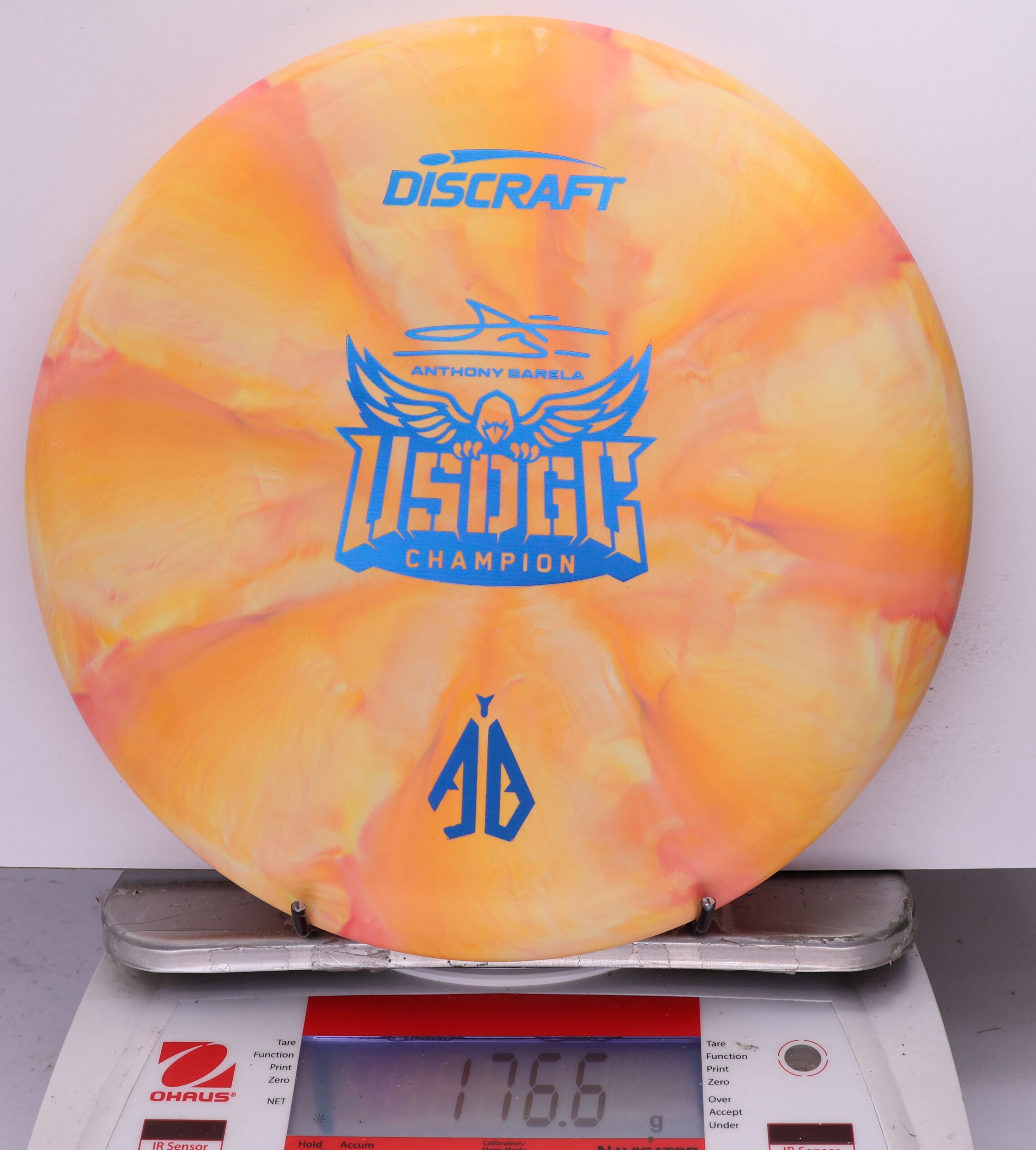 756880 Crazy Tuff Swirl Focus, Anthony Barela 2025 USDGC Champion - #79 YellowOrange, 177