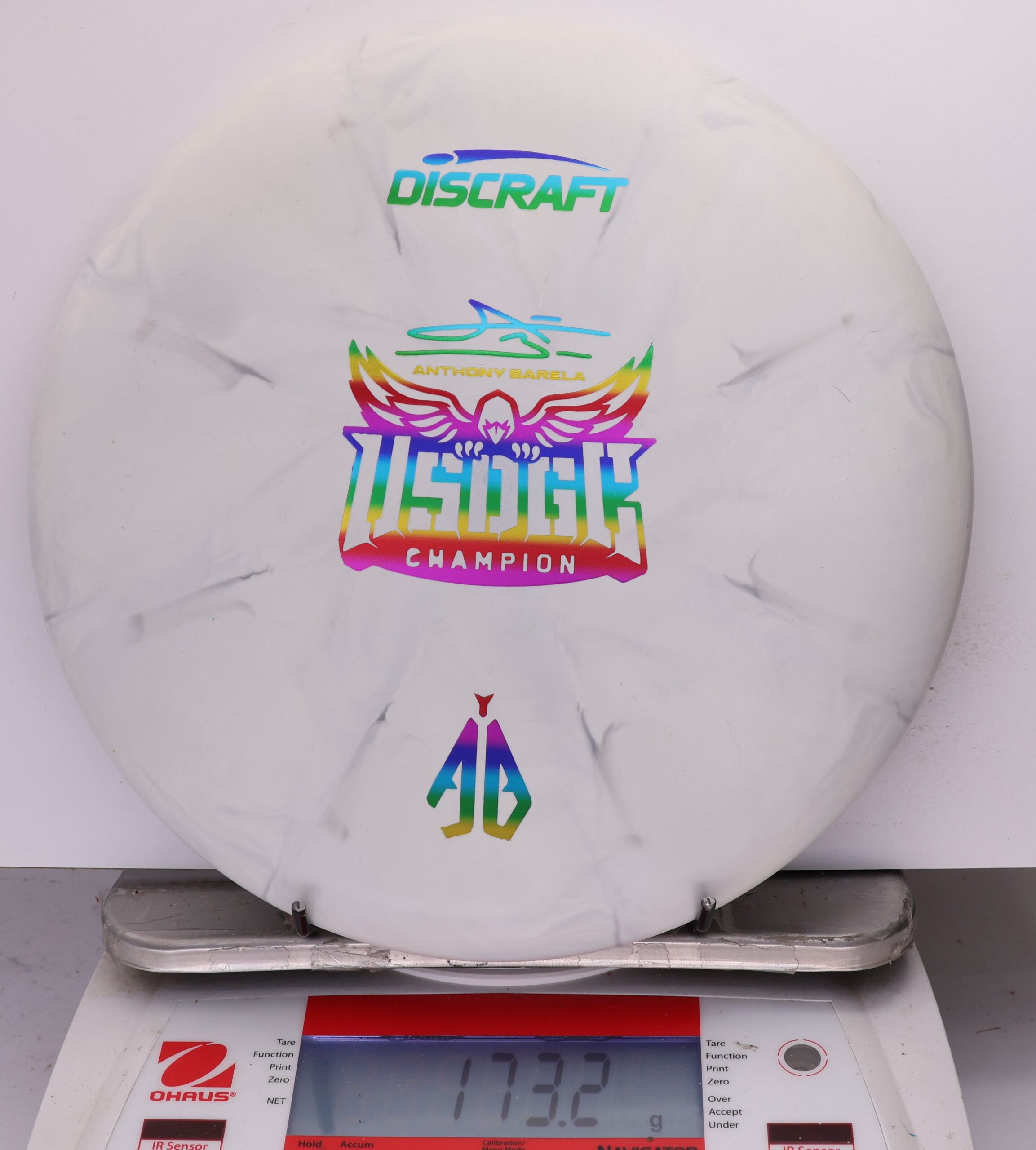 756904 Crazy Tuff Swirl Focus, Anthony Barela 2025 USDGC Champion - #87 Almost White, 173