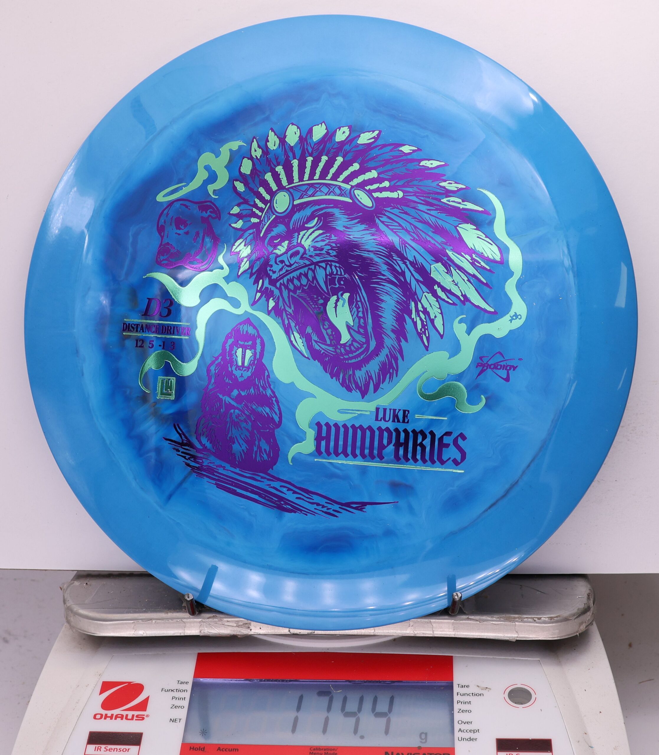 759418 Prodigy D3, 500 Spectrum Luke Humphries 2026 Signature Sereis - #03 Blue, 174