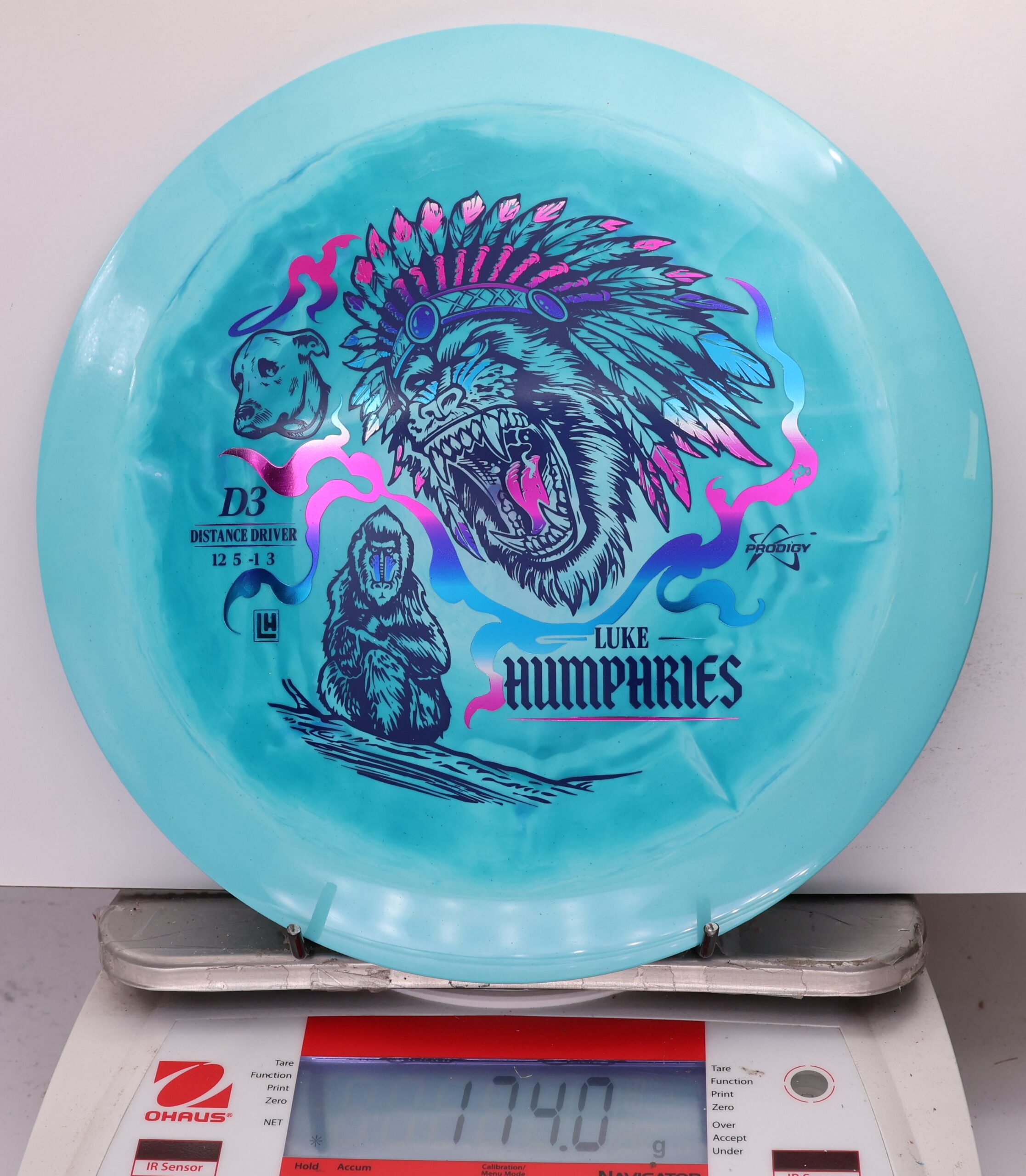 759421 Prodigy D3, 500 Spectrum Luke Humphries 2026 Signature Sereis - #06 Teal, 174