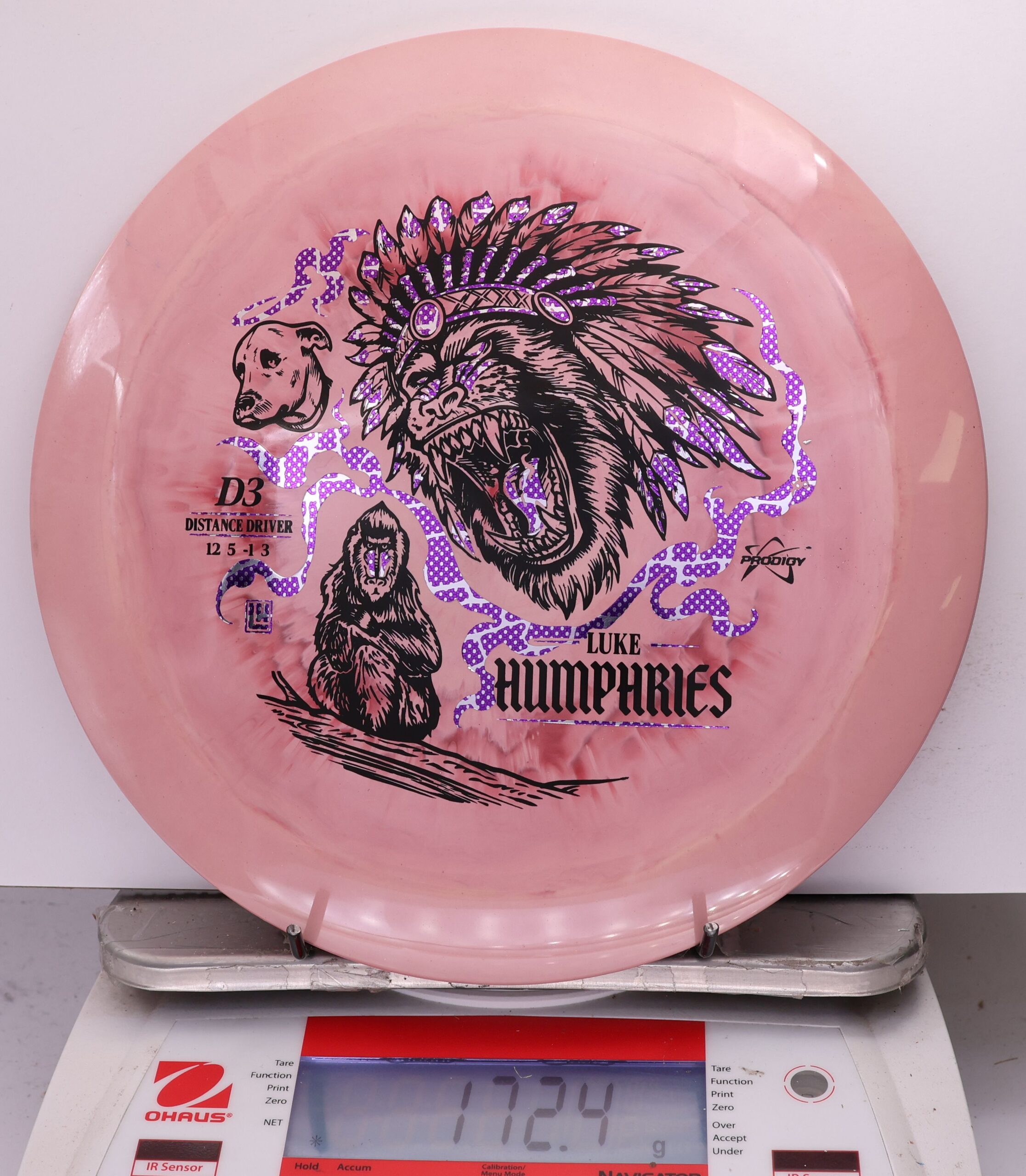 759436 Prodigy D3, 500 Spectrum Luke Humphries 2026 Signature Sereis - #07 Peach, 172