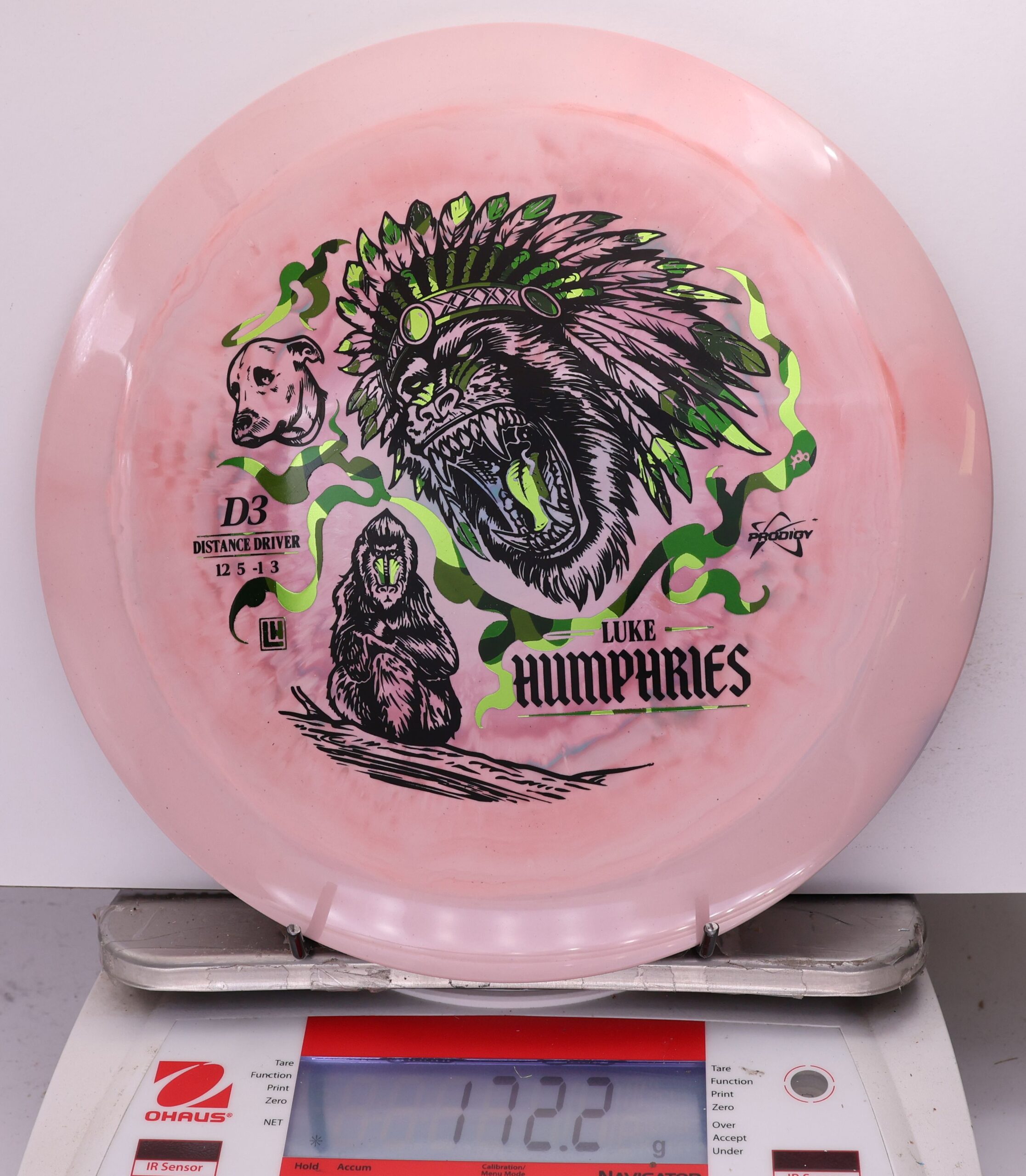 759437 Prodigy D3, 500 Spectrum Luke Humphries 2026 Signature Sereis - #08 Peach, 172