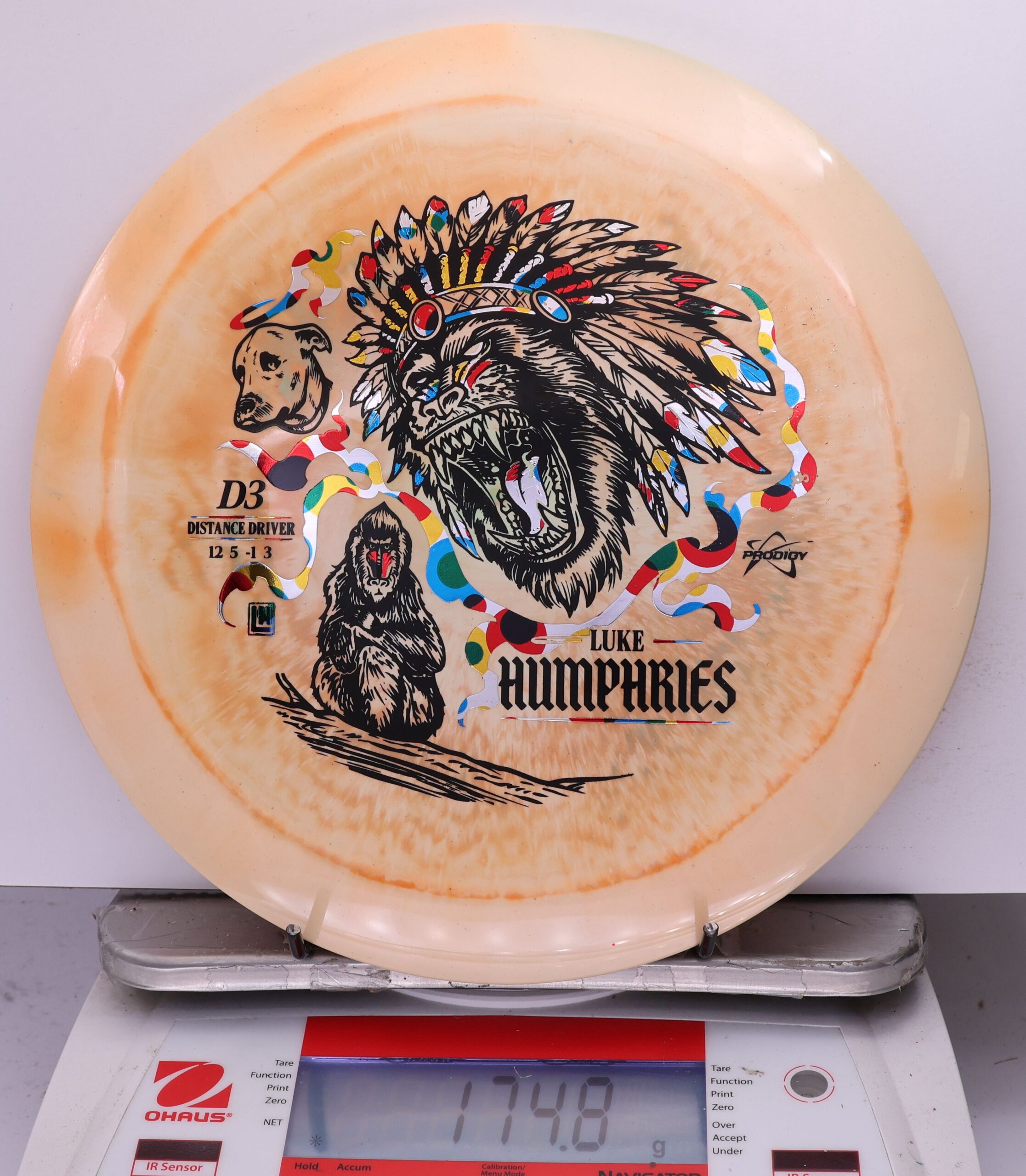 759438 Prodigy D3, 500 Spectrum Luke Humphries 2026 Signature Sereis - #09 Orange, 175
