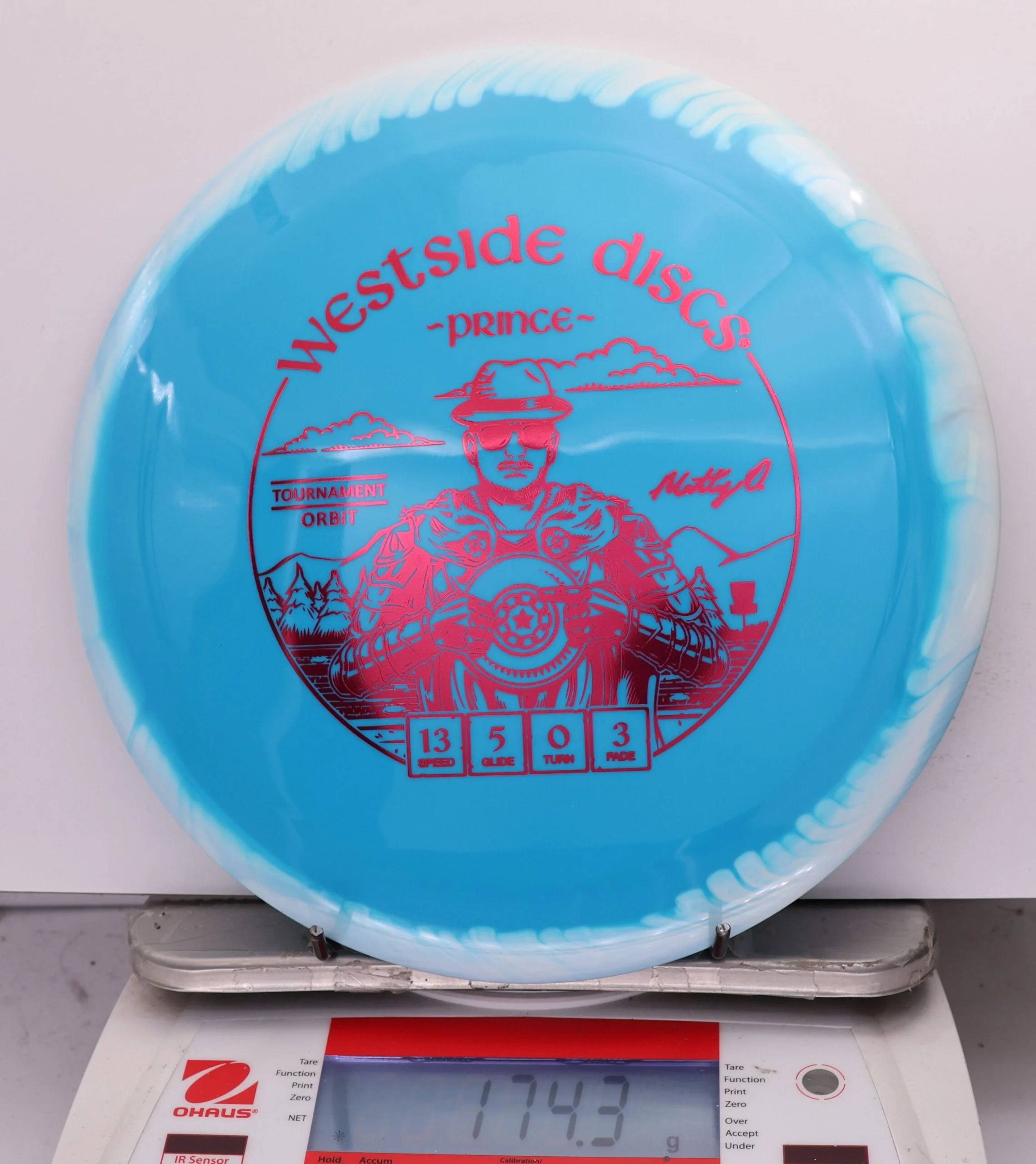 768154 Tournament Orbit Prince, Matt Orum 2025 Team Series - #973 White-Blue, 174