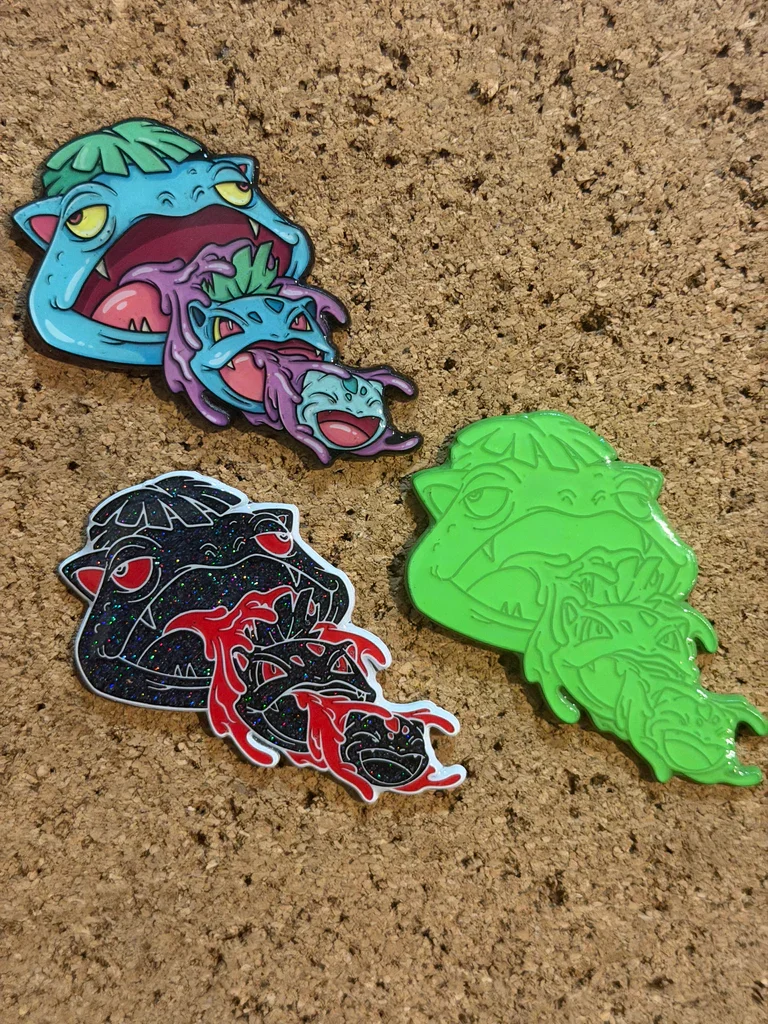 787535 Bulbasaur Evolution, Special Edition Pins by Festi Daze - BlackRed, G10