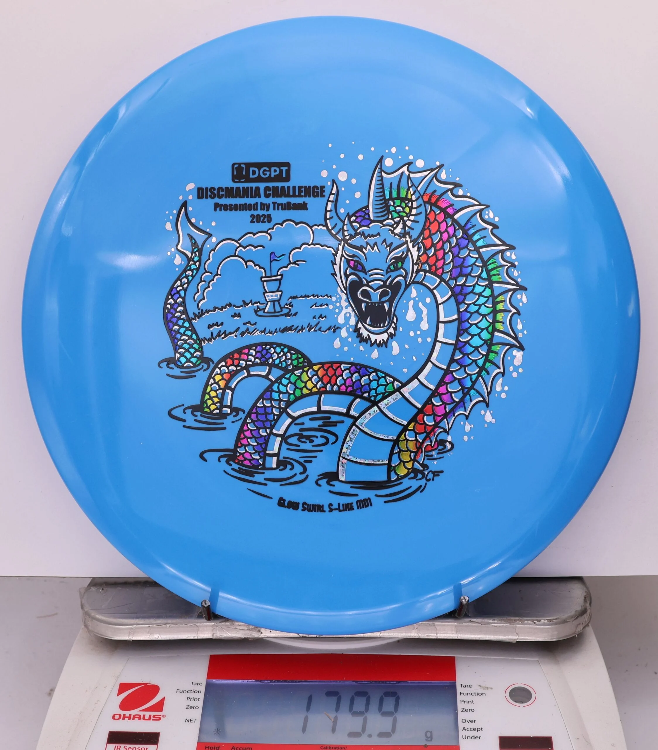 800971 Glow Swirly S-Line MD1, Discmania Challenge 2025 - #02 Blue, 180