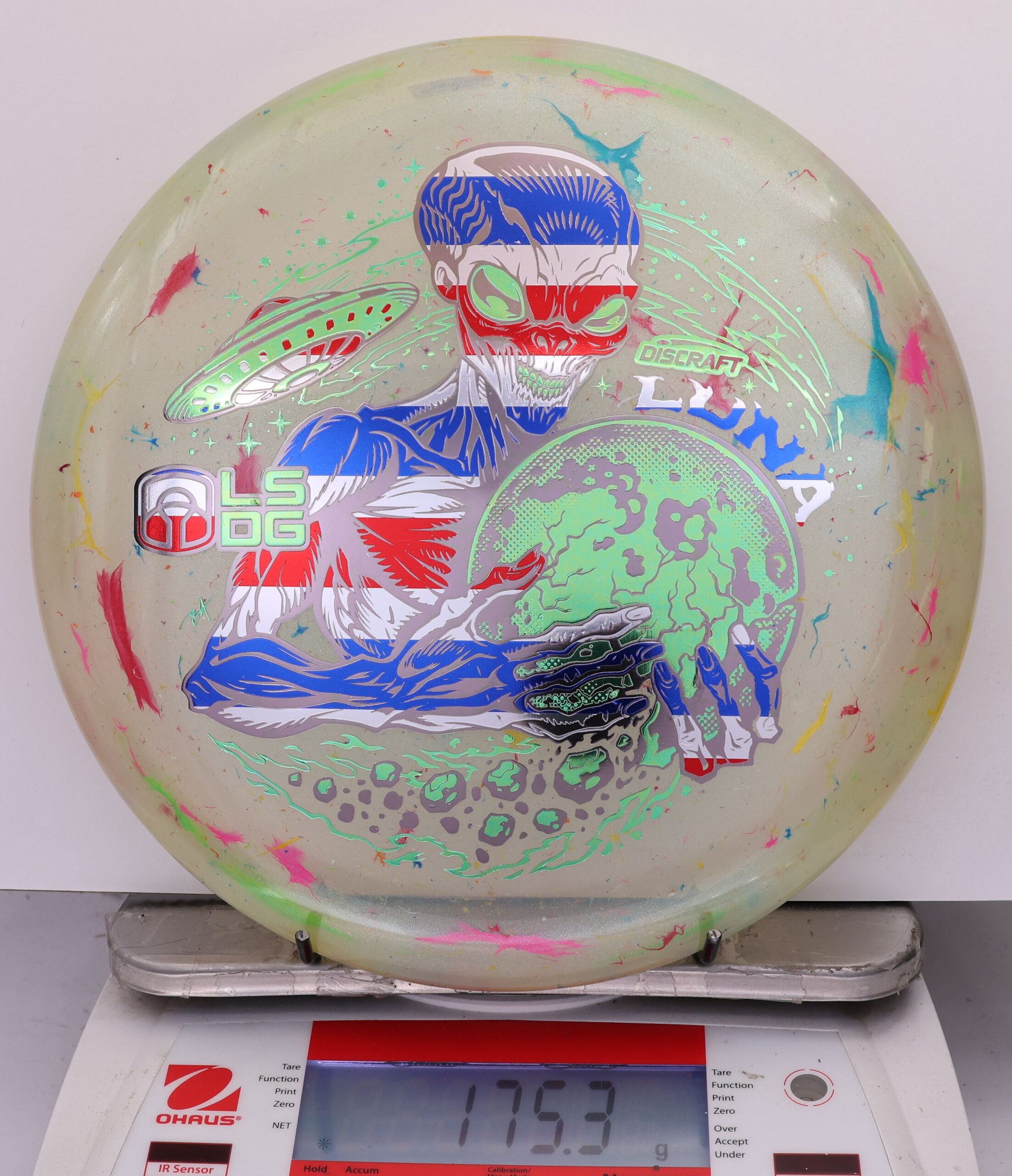 813841 Z FLX Jawbreaker Luna, Paul McBeth Ledgestone - Tri Foil - #07 ClearRedGreen, 175