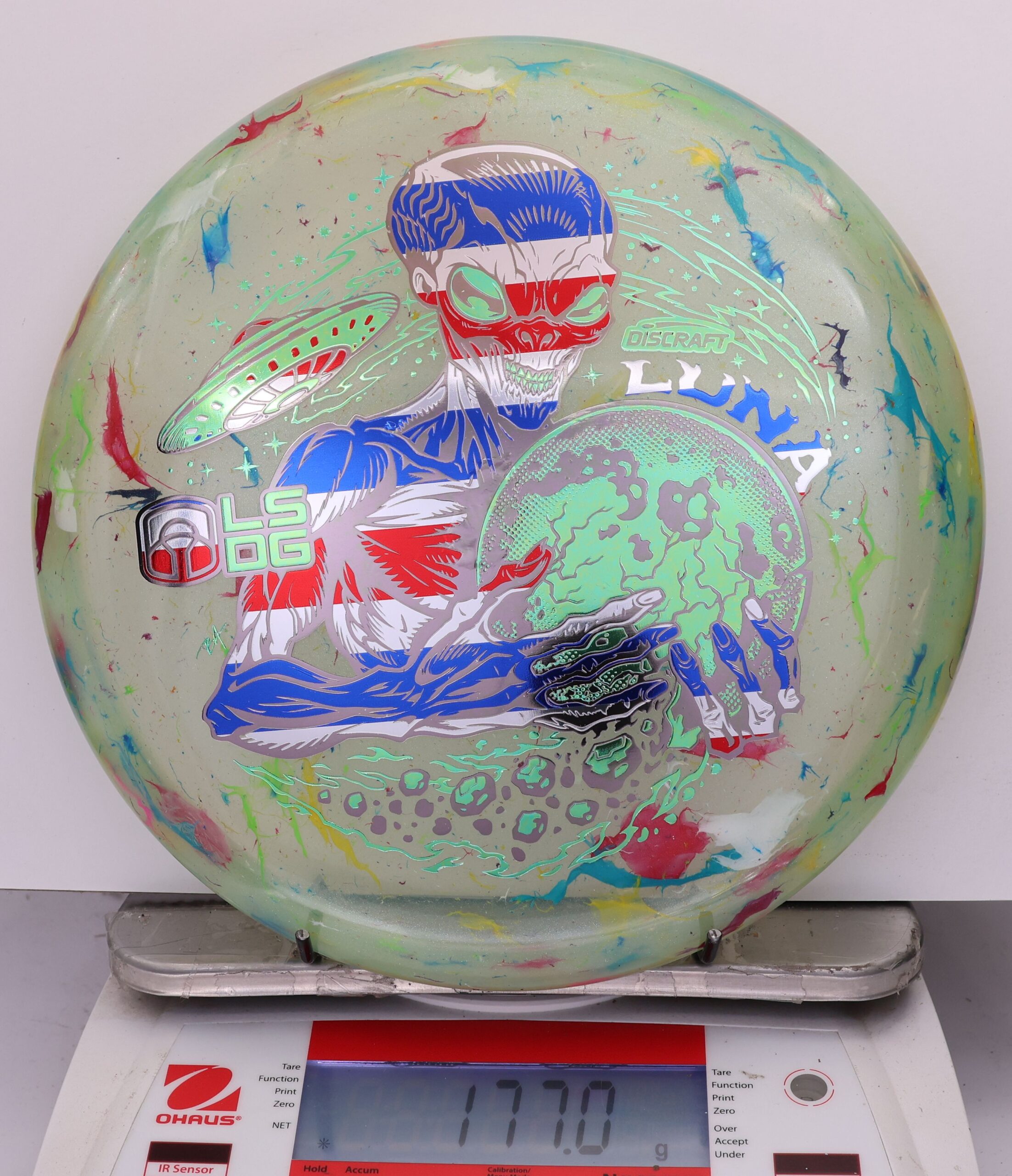 813845 Z FLX Jawbreaker Luna, Paul McBeth Ledgestone - Tri Foil - #11 Green, 177