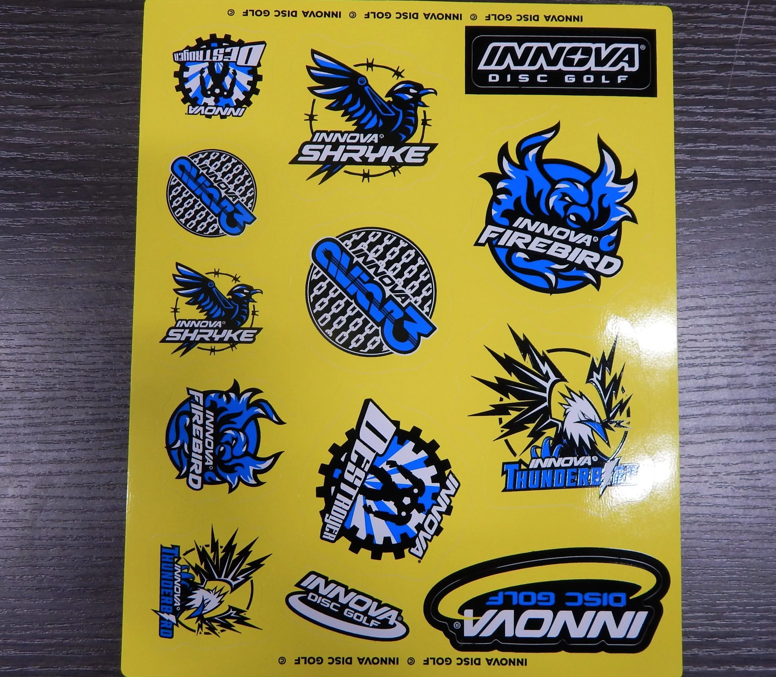 839589 Innova Sticker Sheet, Molds - YellowBlue, Sheet