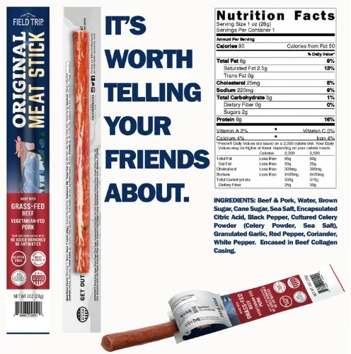 841056 Field Trip Meat Stick Snacks 1oz - Original, 1oz