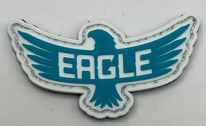 847120 MVP Pro PVC Patches - WhiteBlue, Eagle Icon