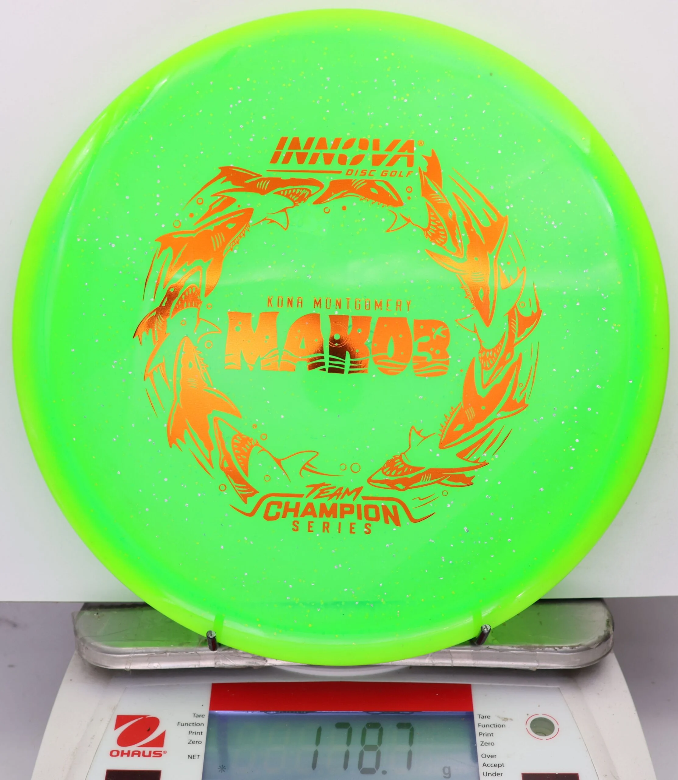 848528 Metal Flake Halo Champion Mako3, Kona Montgomery 2026 Tour Series - #851 NGreen, 179