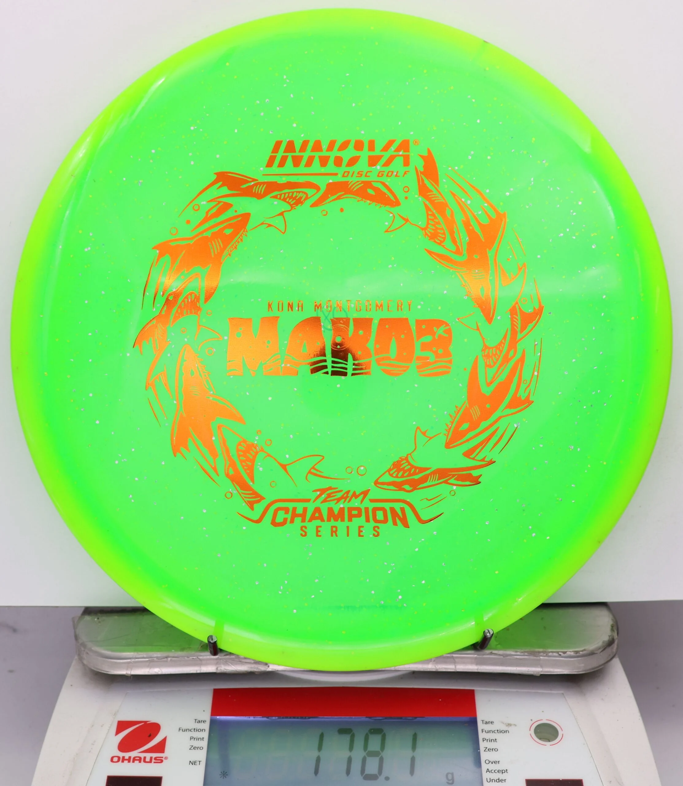 848529 Metal Flake Halo Champion Mako3, Kona Montgomery 2026 Tour Series - #852 NGreen, 178