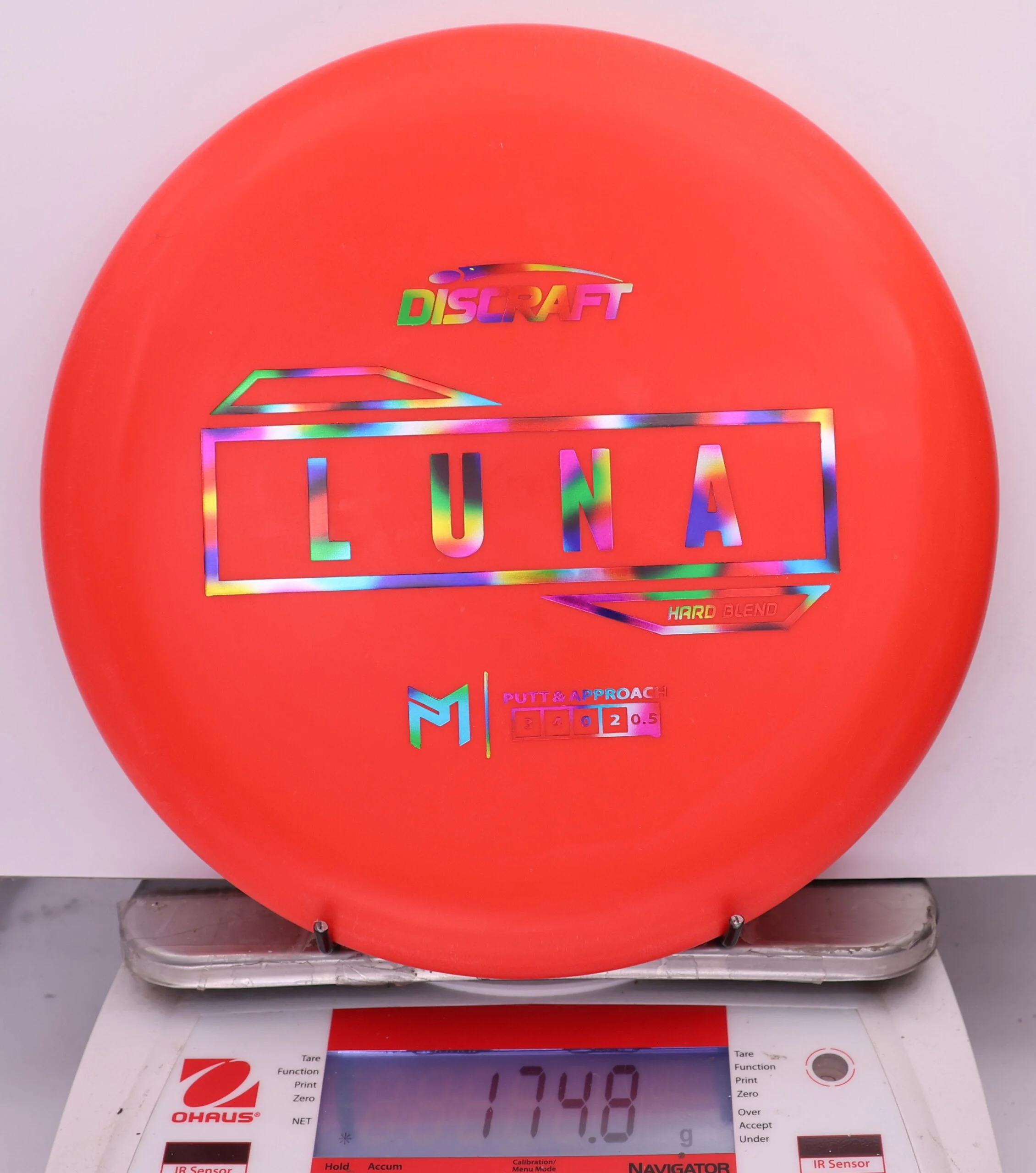850821 Putter Line Hard Luna, Paul McBeth - #298 Red, 175