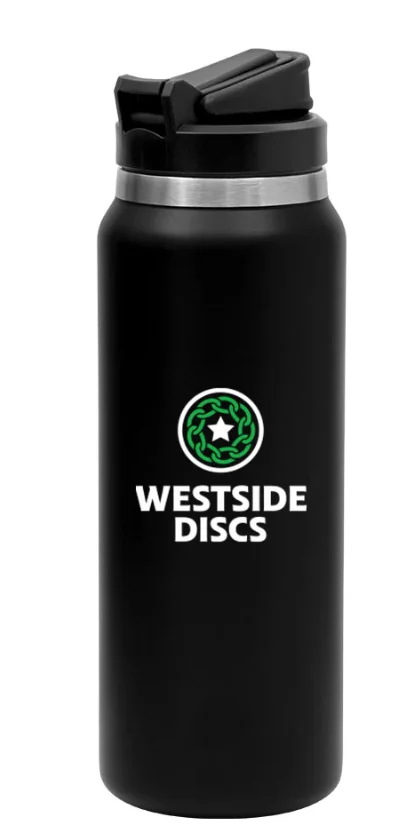 Westside Discs 32oz Stainless Steel Water Bottle w/ Straw - Image 2