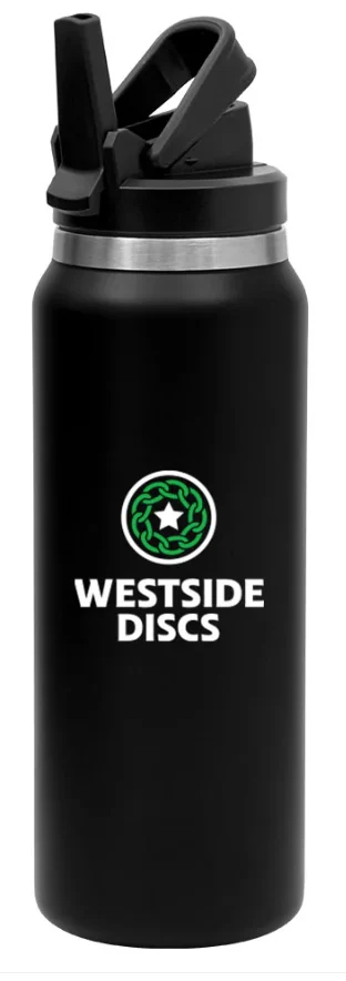 Westside Discs 32oz Stainless Steel Water Bottle w/ Straw - Image 3