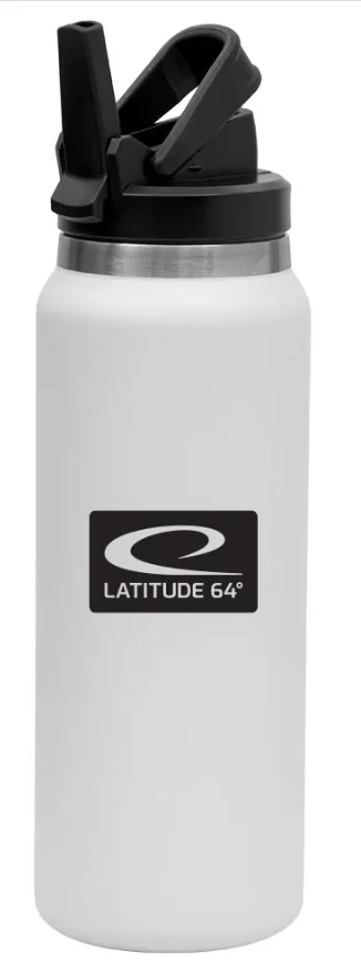 Latitude 64 32oz Stainless Steel Water Bottle w/ Straw